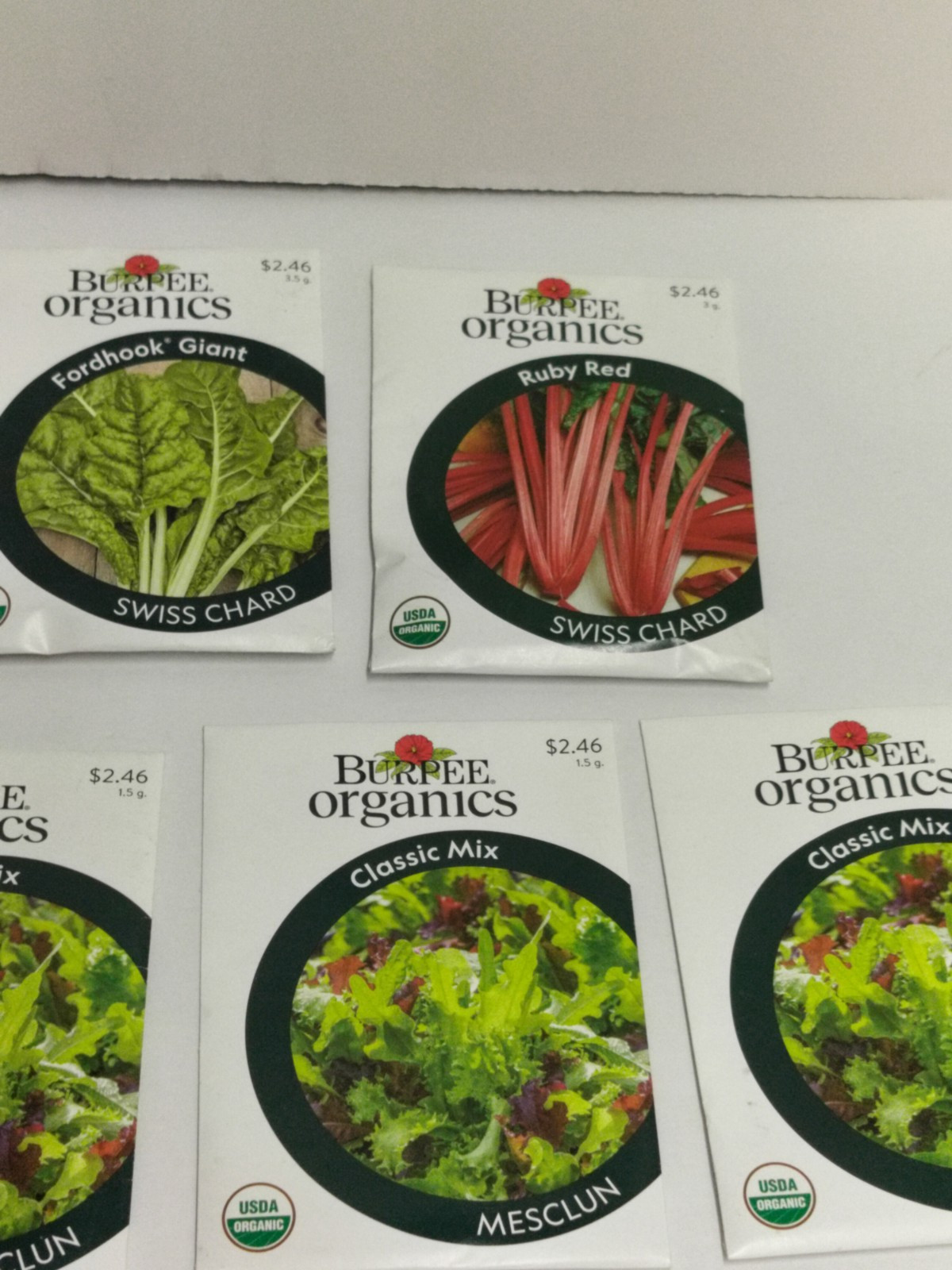 LOT OF 7 Burpee Organics Vegetable Seed Packs Misc Assortment 11/24