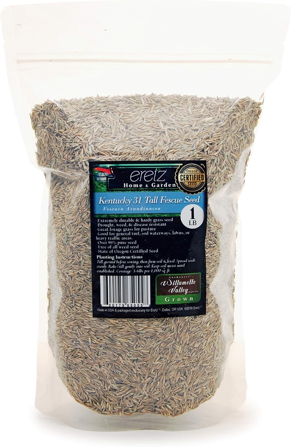 State Certified Kentucky 31 Tall Fescue Grass Seed 1lb – No Fillers, Non-GMO