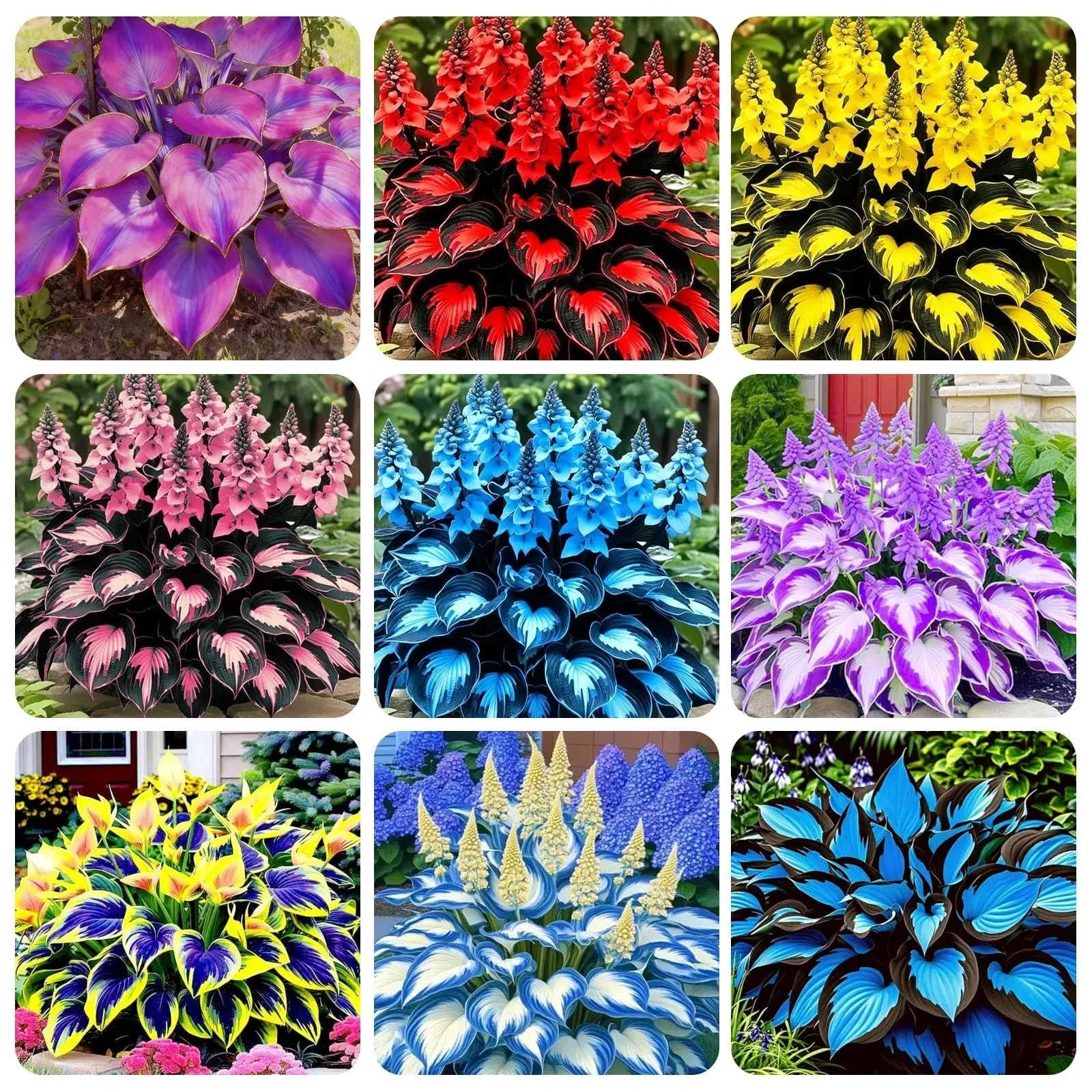 Mixrug Hosta Seeds for Planting, 295+pcs Perennial Rare Flower Mixed