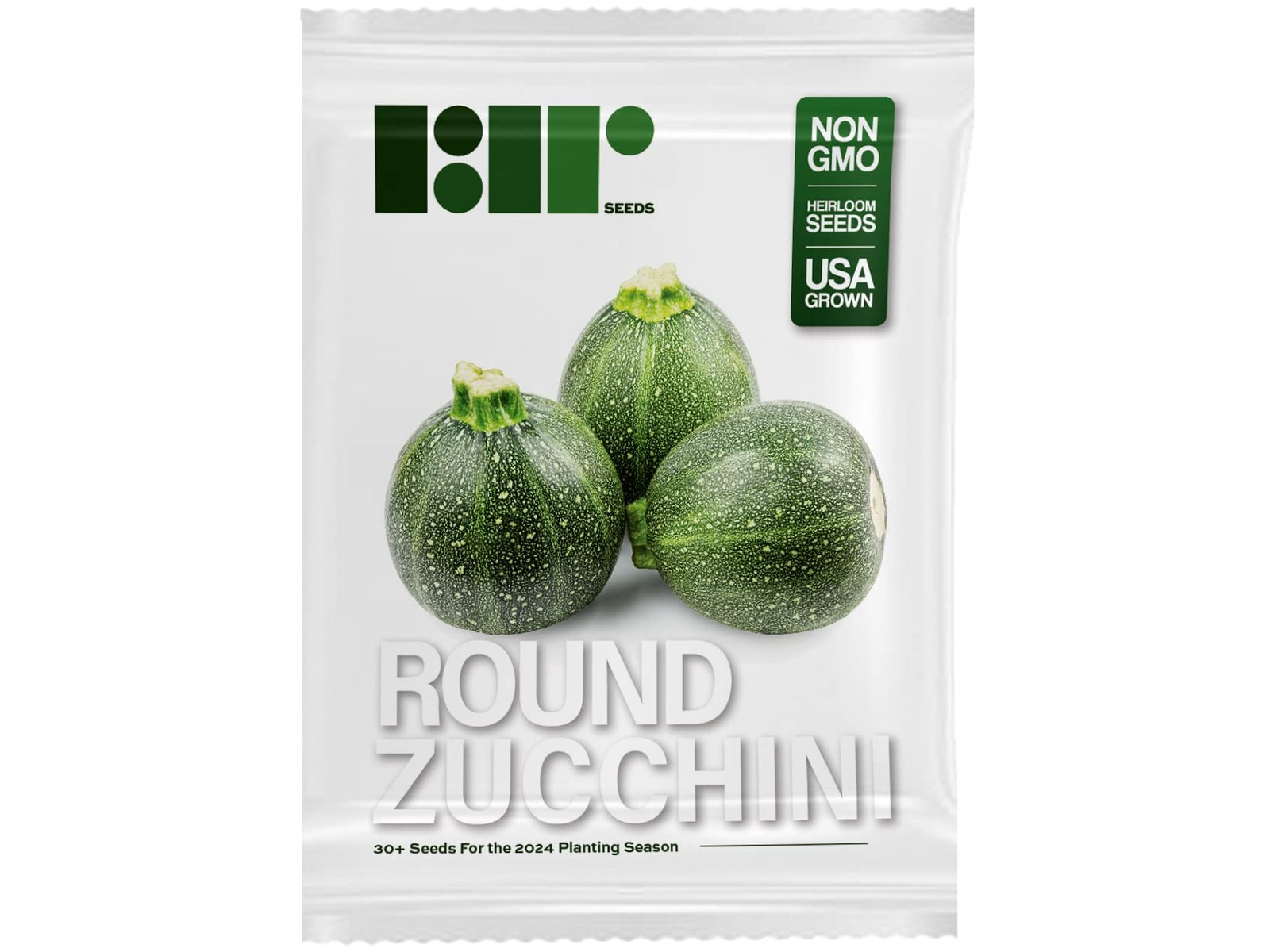 Round Zucchini Seeds for Planting – Heirloom, Non-GMO, USA Grown Seeds in Pre…