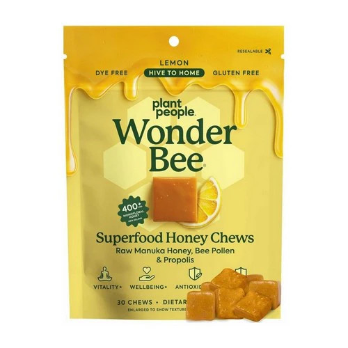 Plant People, WonderBee Honey Lemon Chews, 30 Count