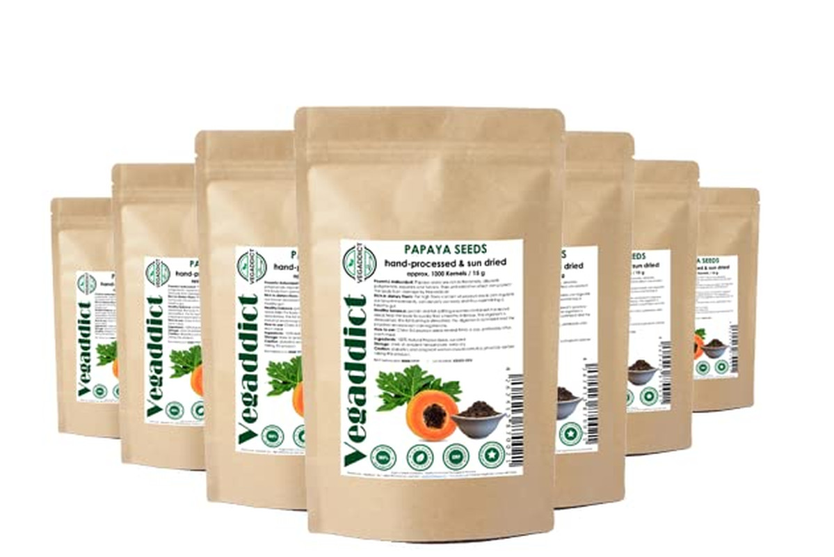 100% Natural Sun Dried Papaya Seeds | High Papaya Enzyme (Papain) Content | N…