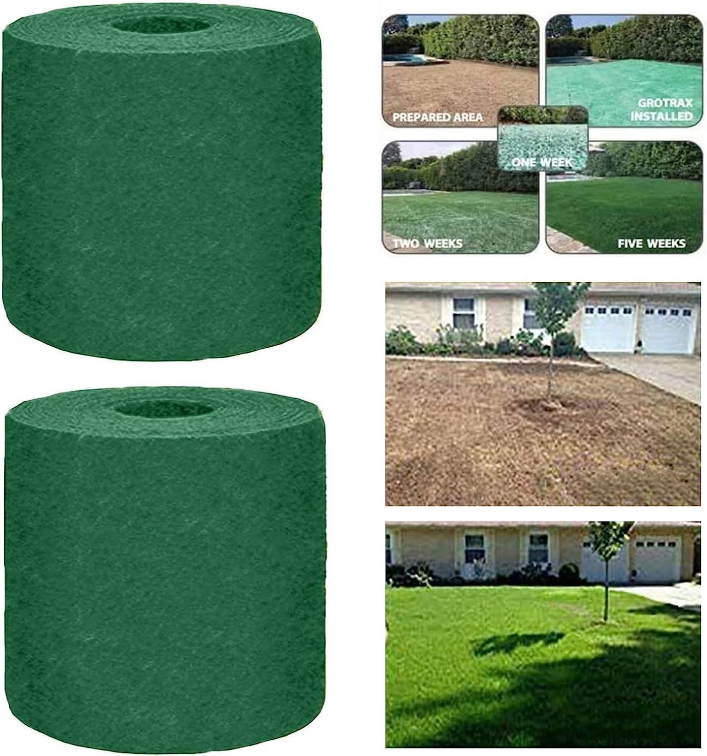 Grass Seed Mat Roll – Biodegradable Lawn Seed Mat – Backyard Plant Growing Gr…
