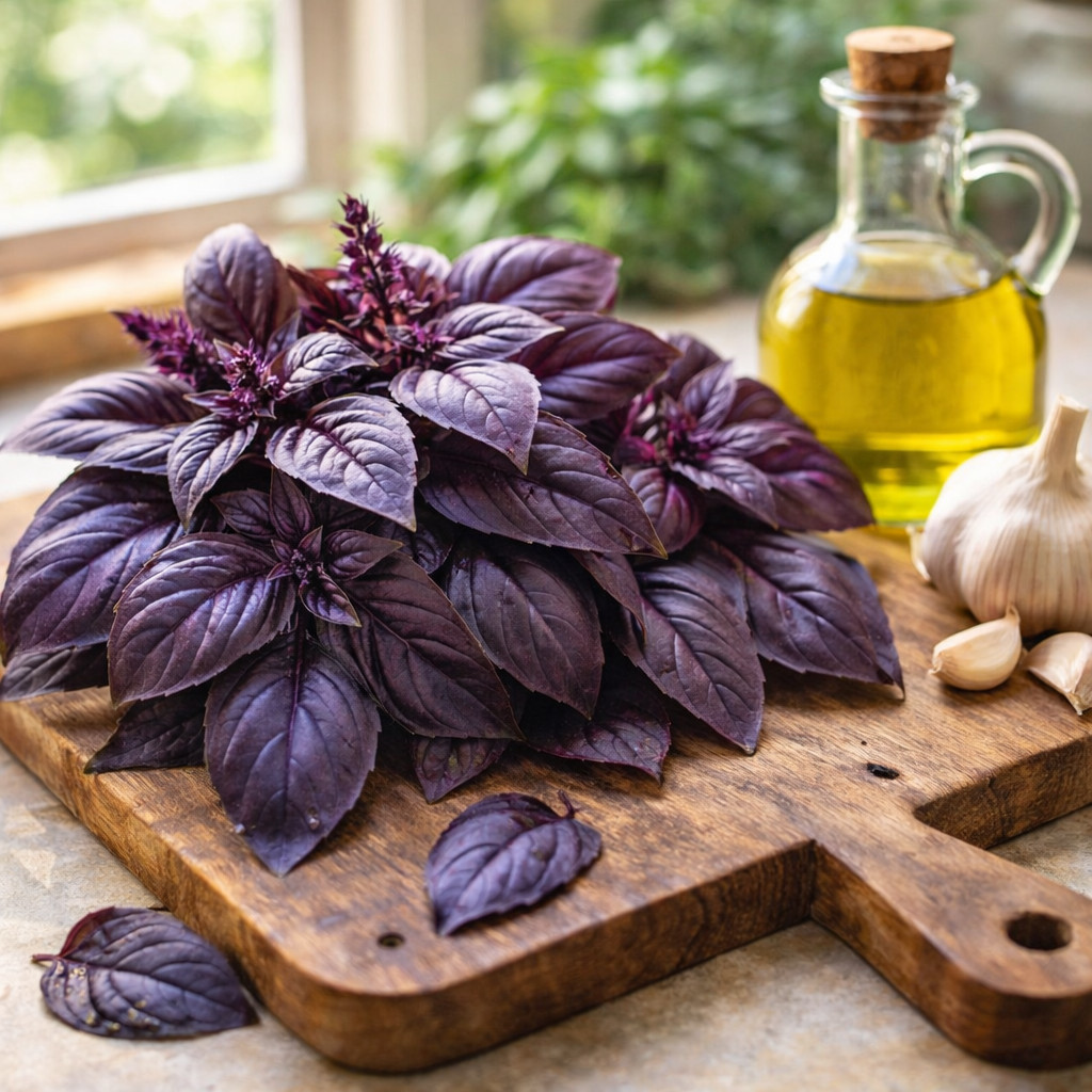 Red Rubin – Basil Seeds | Deep Purple Basil | Heirloom Garden Herb 100 seeds