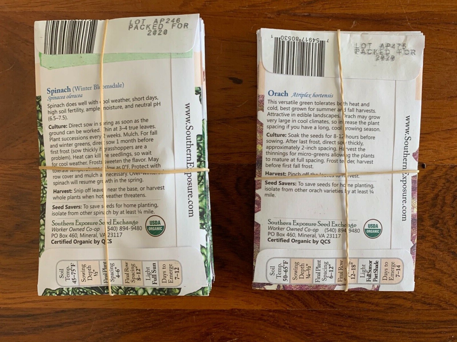 Southern Exposure Seed Exchange FALL & SUMMER Mesclun Collections Lot of 2