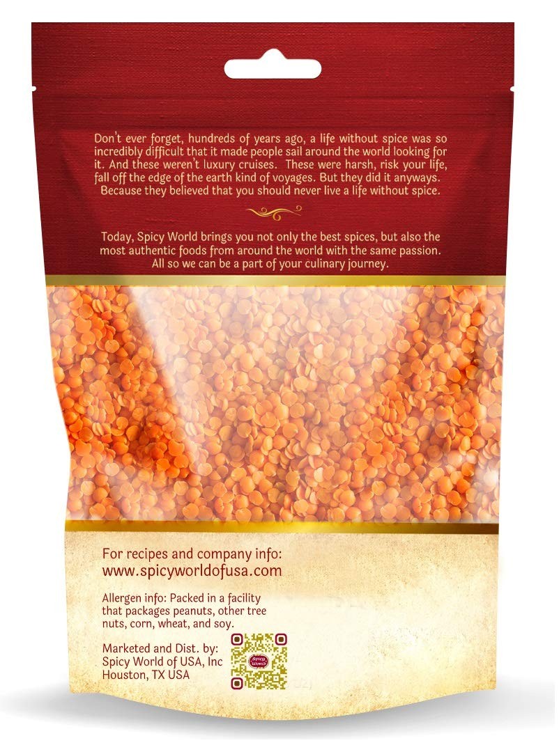 Masoor Dal 4 Pound Bag – Split Red Lentils Dry – All Natural, Pure, Vegan – R…
