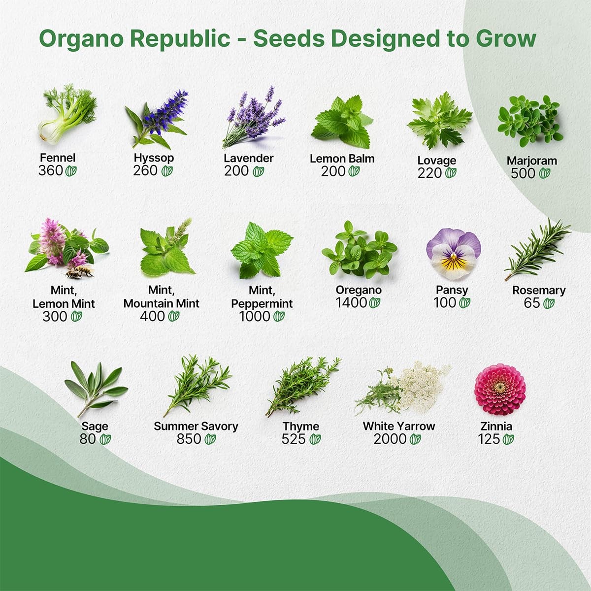 35 Medicinal & Tea Herb Seeds Variety Pack Non-GMO Heirloom Indoor Outdoor