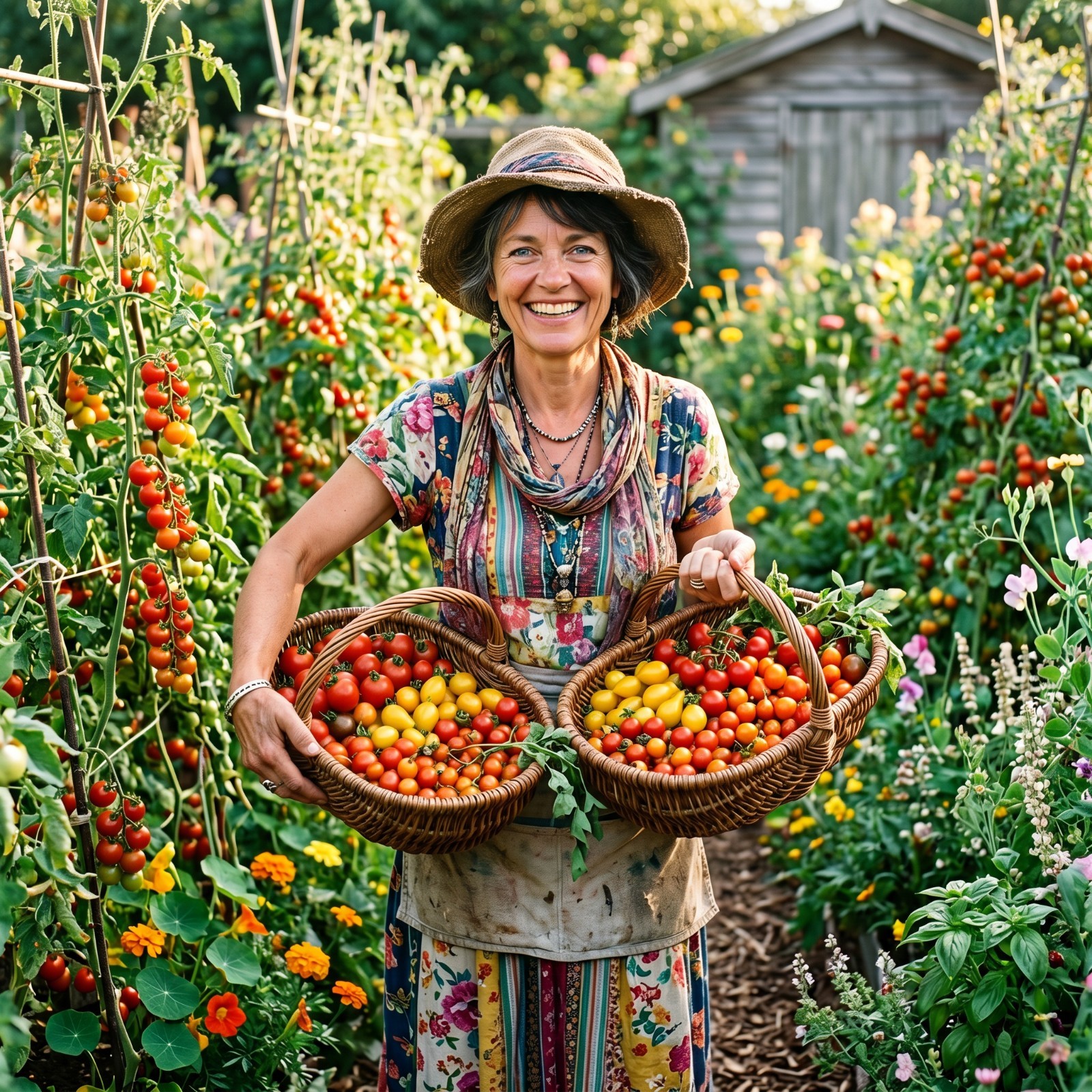 CHERRY TOMATO COLLECTION Red & Yellow Pear Sweetie Tomatoberry 4 Packs 310 Seeds
