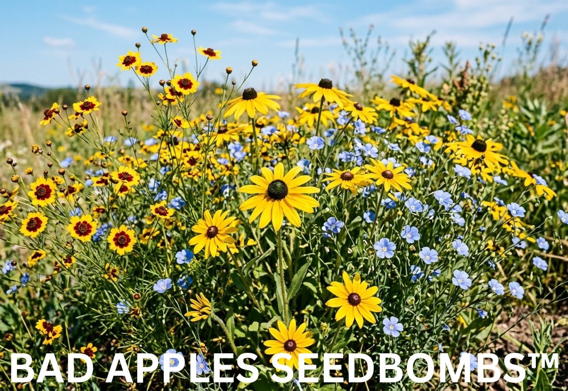 Bad Apples Wildflower Seed Bombs CELEBRATED SÜMMER™ 1 Acre – Native Flower Mix