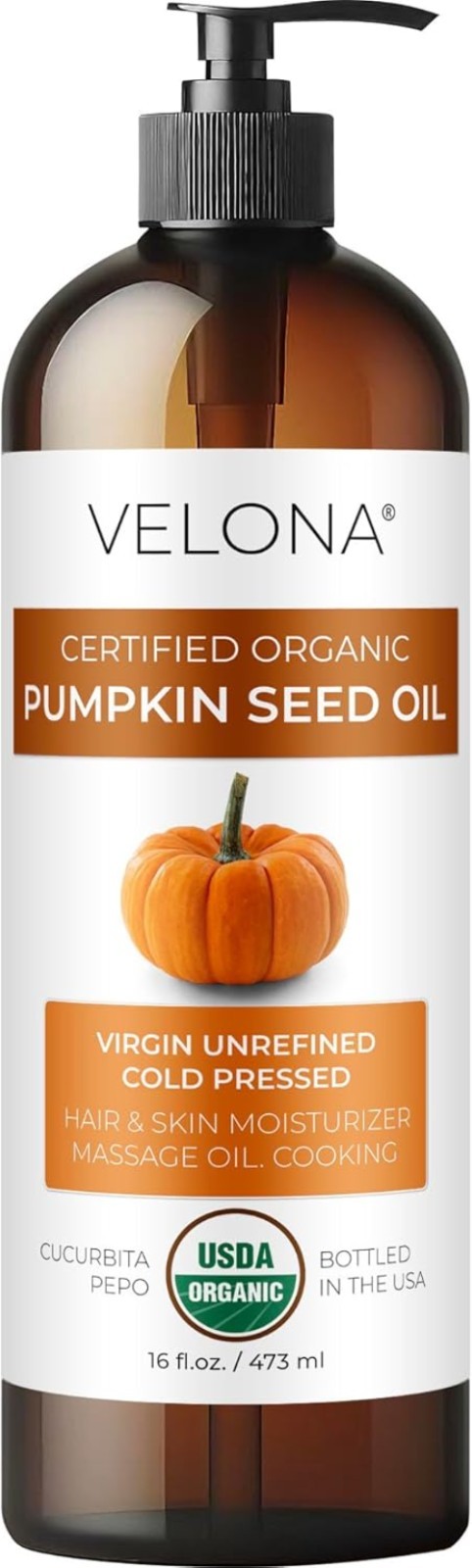 16 Fl Oz Organic Pumpkin Seed Oil – Nourishing Carrier Oil for Hair & Skin Care