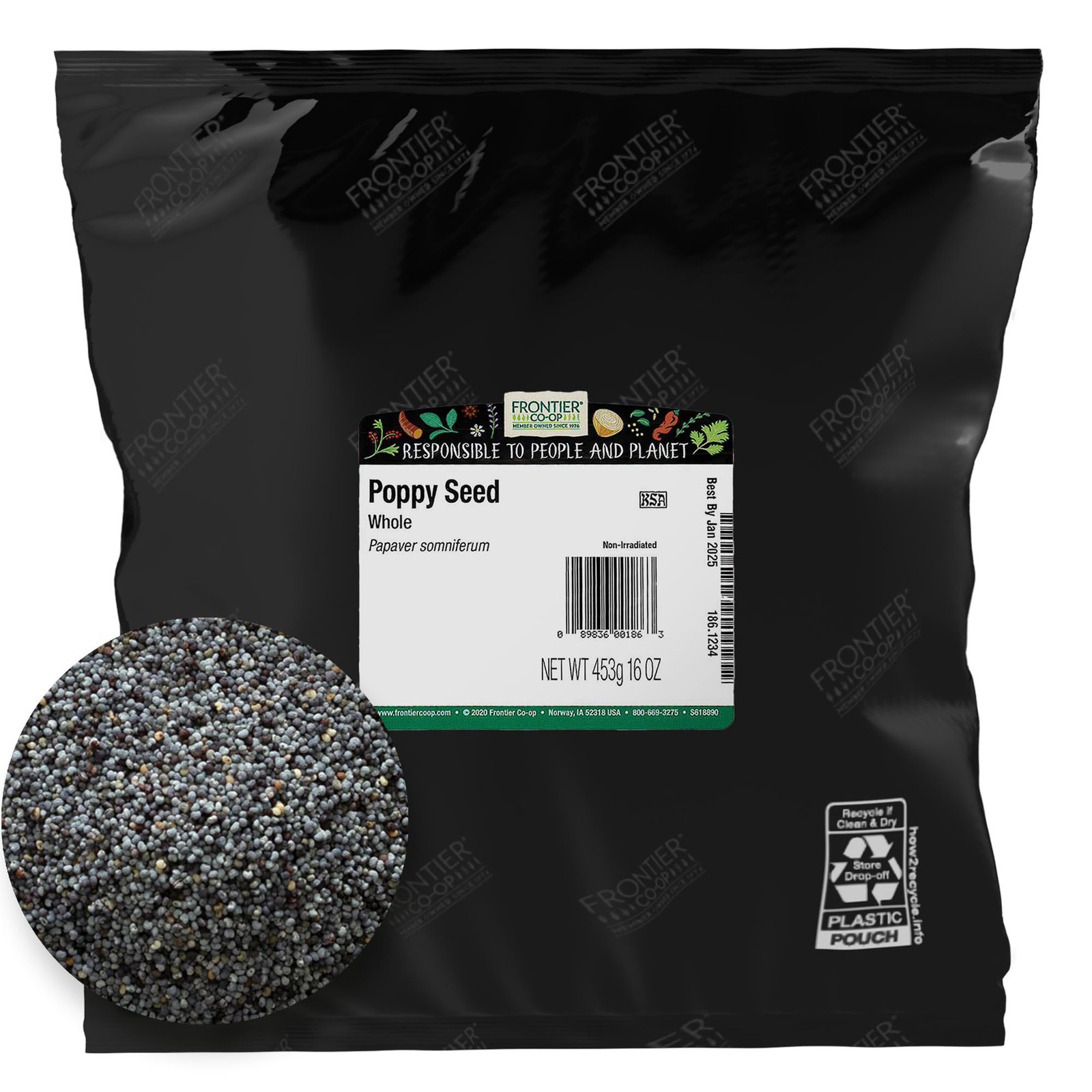 Whole Poppy Seeds, Bulk 1lb Bag Black Poppy Seeds for Baking, Cooking, Salad…