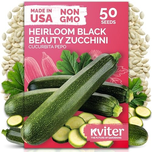 50 Black Beauty Zucchini Seeds for Planting (Cucurbita Zucchini Black Beauty