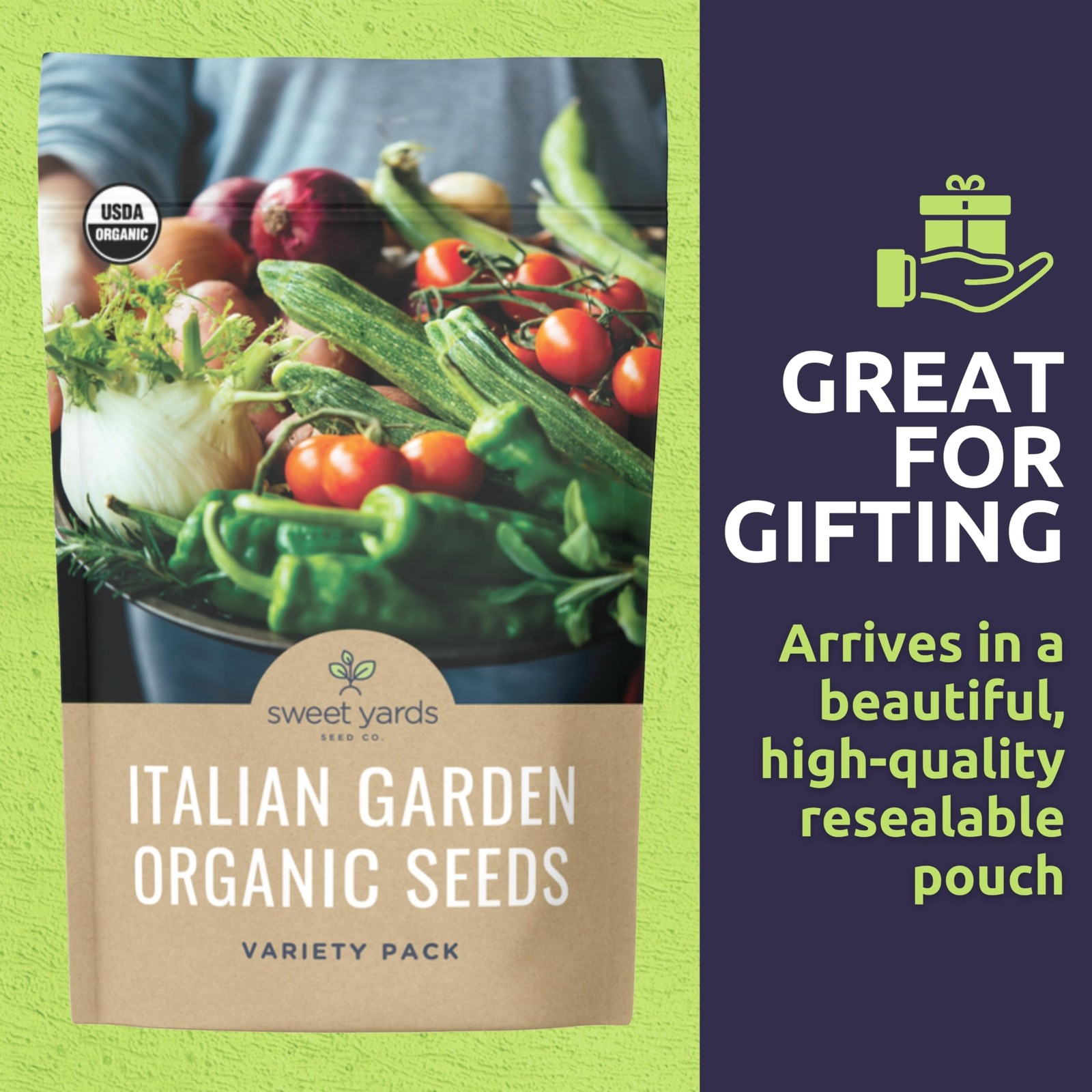 Organic Italian Garden Seeds Variety Pack – 12 Individual Packs – 2026 Season…
