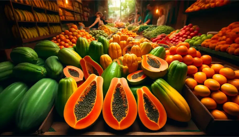 Papaya (Maradol) Seeds (15) / ORGANIC / FLORIDA GROWN / TROPICAL FRUIT