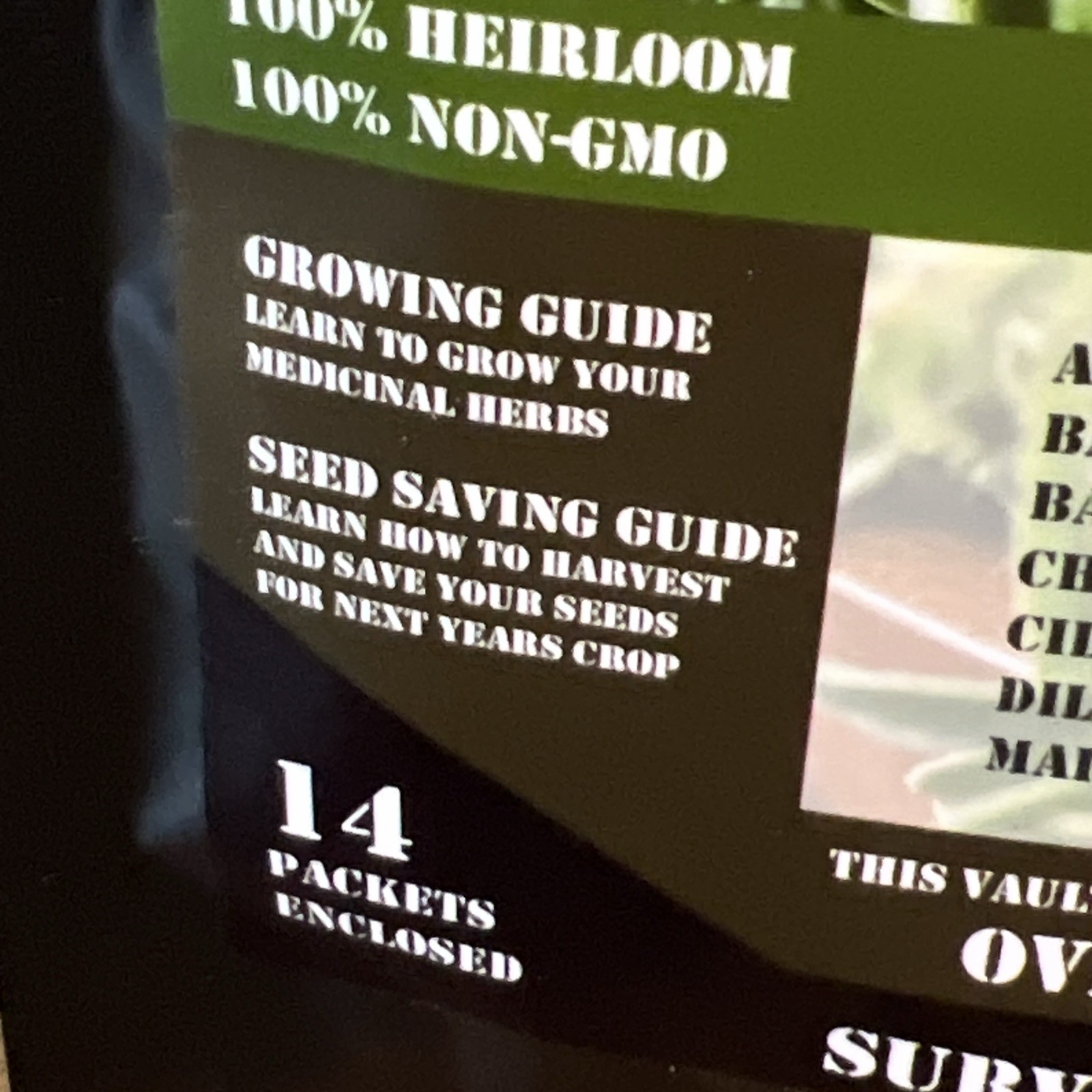The Seed Armory Culinary Vault – 14 Seed Varieties for Self-Sufficiency
