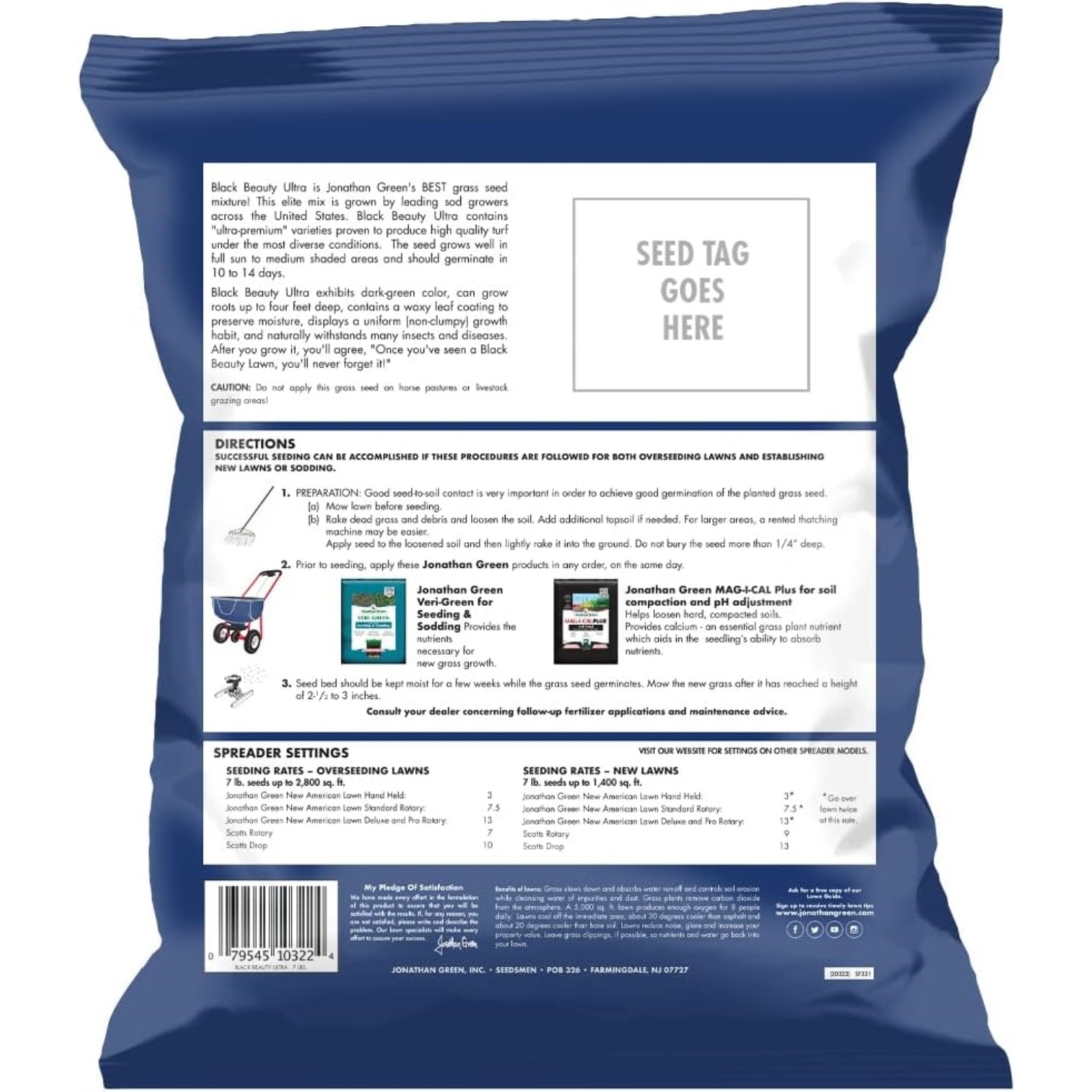 Jonathan Green Black Beauty Ultra Grass Seed Mix, 7lb