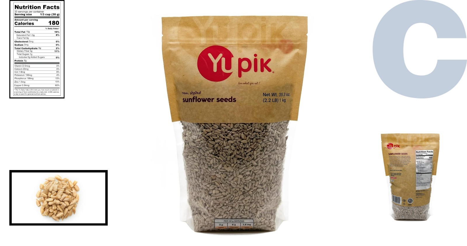 Deliciously Nutty Raw Sunflower Seeds – 35.3 oz Organic, Snack & Recipe Helper