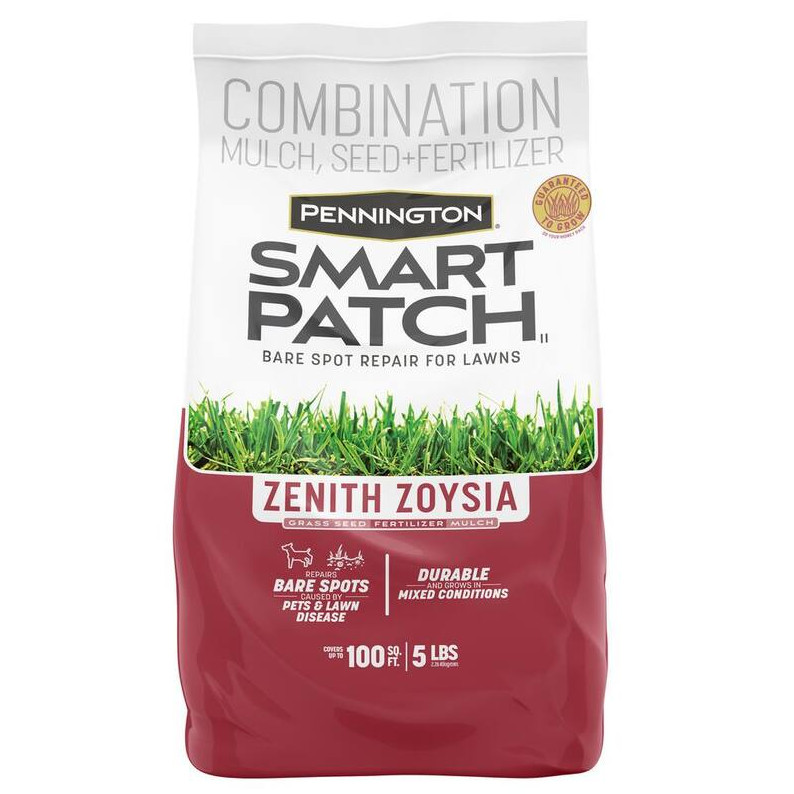 5lbs Smart Patch Zenith Zoysia Grass Seed Mix, Zenith Grass Seeds for Lawn