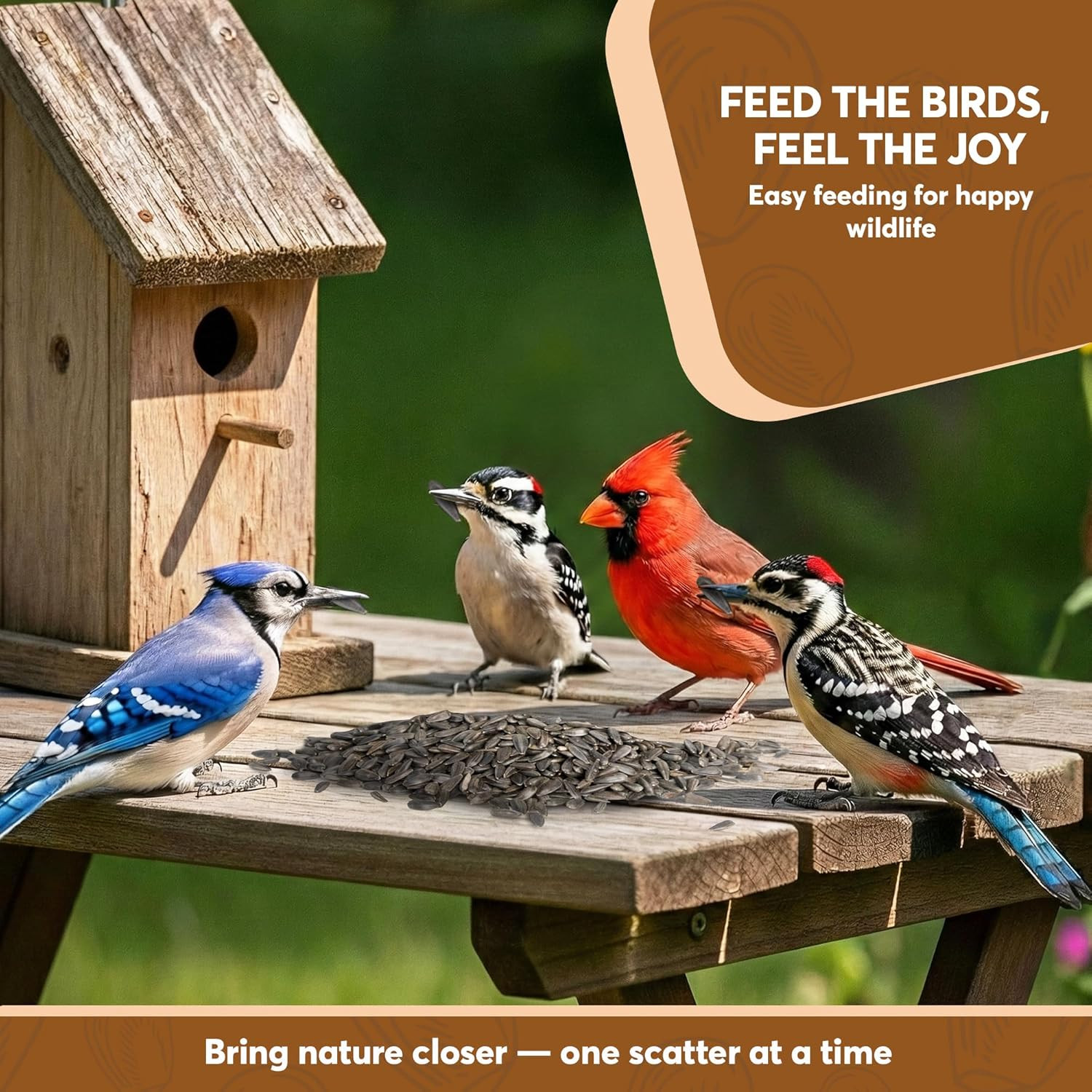 10 Pound Black Oil Sunflower Seeds for Birds – Premium Wildlife Food – Non – GMO