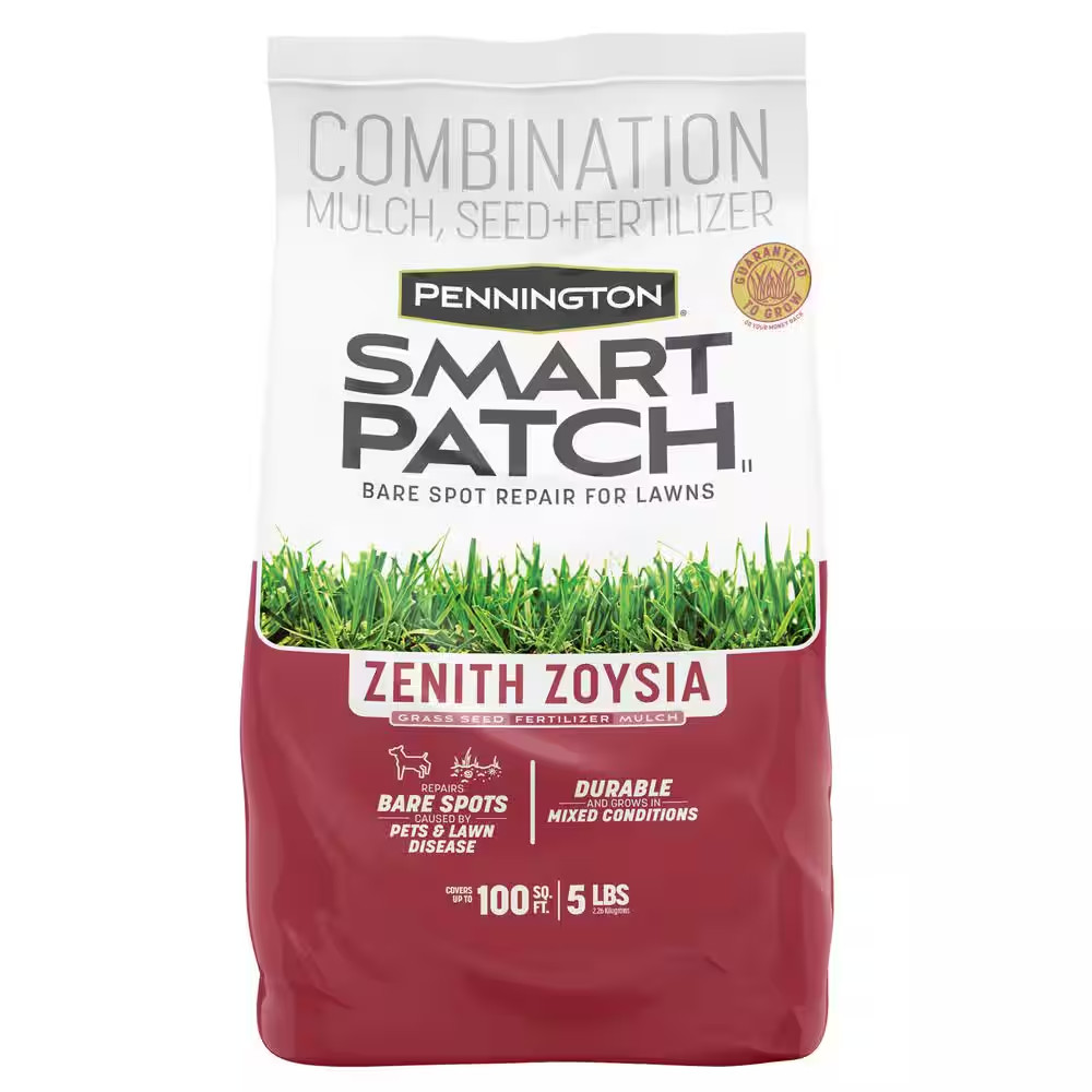 5 Lbs. Smart Patch Zoysia Grass Seed with Mulch, Fertilizer Free Shipping