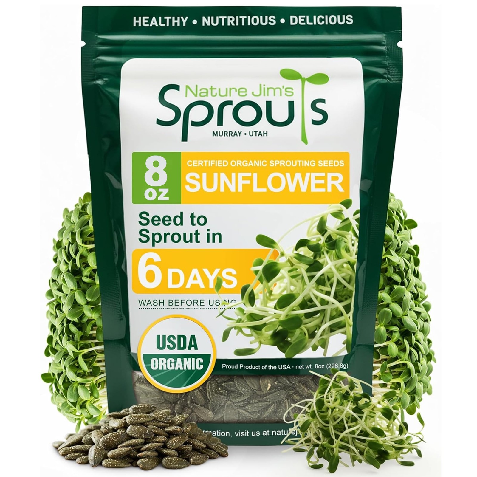 Sunflower Seeds organic for Sprouting Non-GMO Premium Seeds