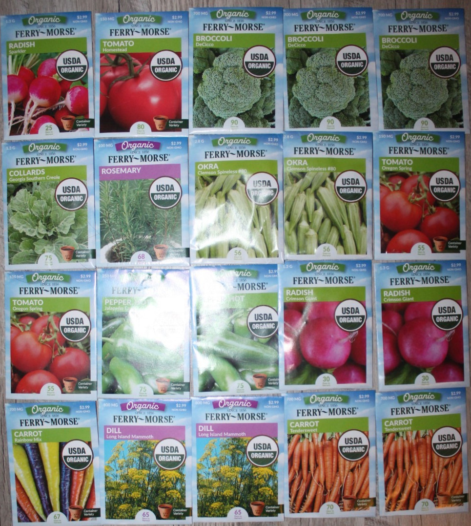 Lot Of 100 ORGANIC Mixed Variety Pack Garden Seeds Bundle – 12/25 retail $300+ 2