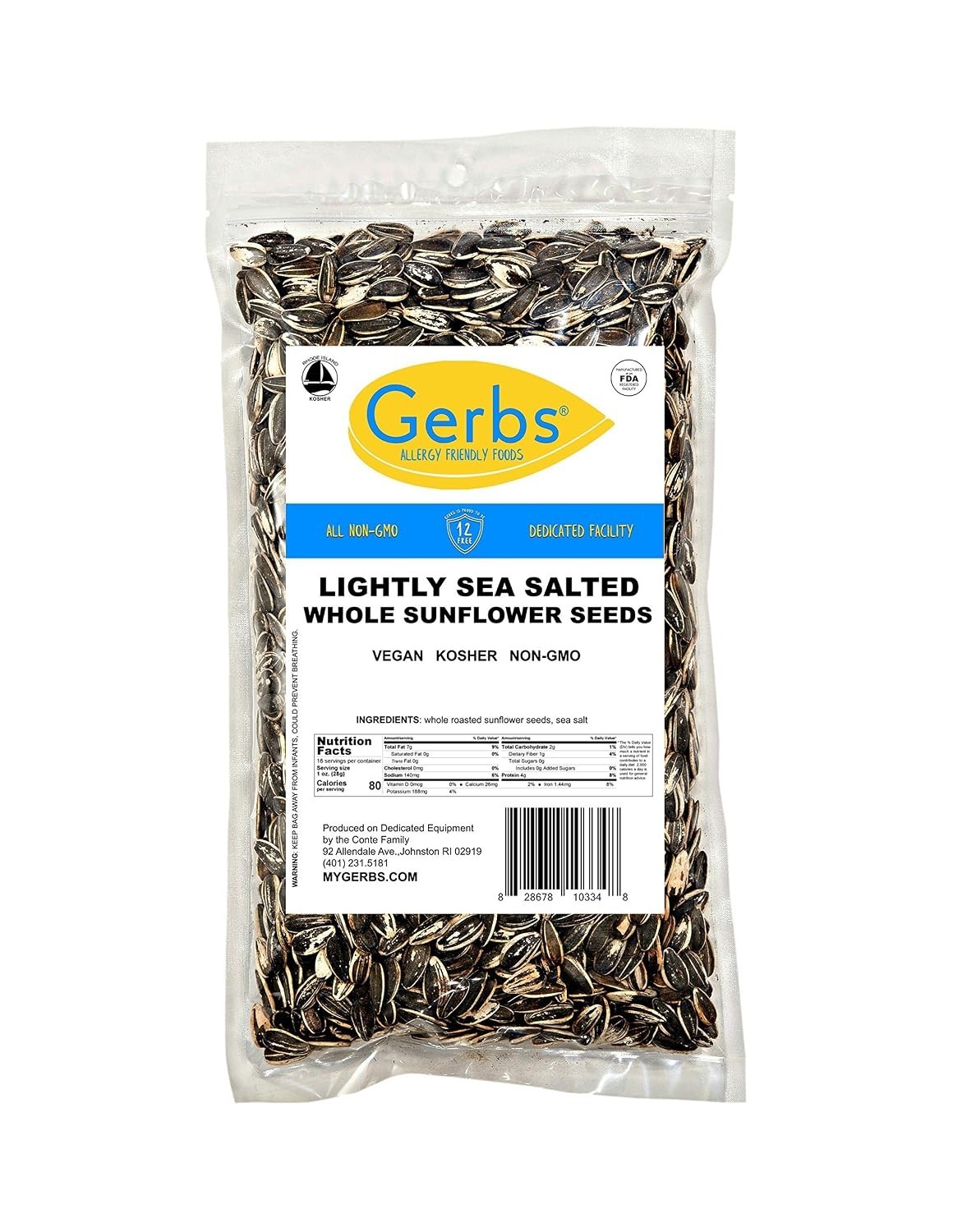 Lightly Sea Salted Sunflower Seeds 1 lb.