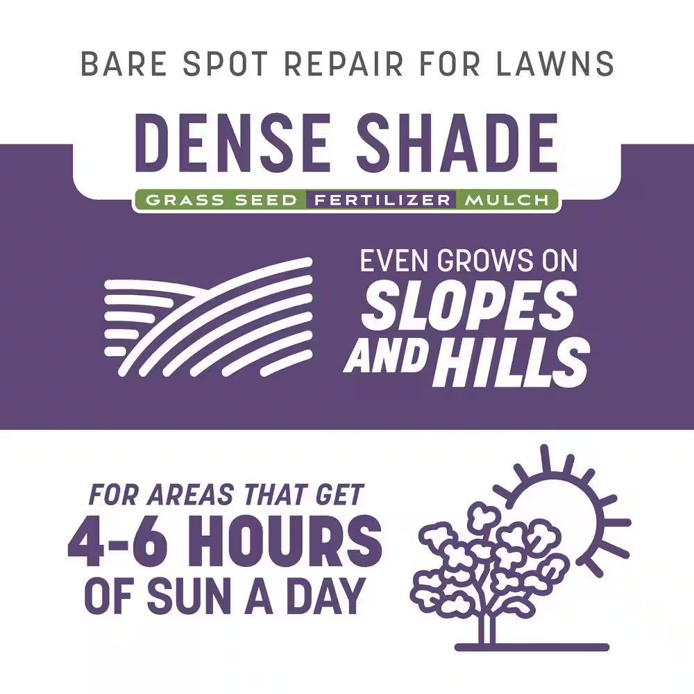 Smart Patch Dense Shade 10 Lb. 200 Sq. Ft. Grass Seed Bare Spot Repair with Mulc