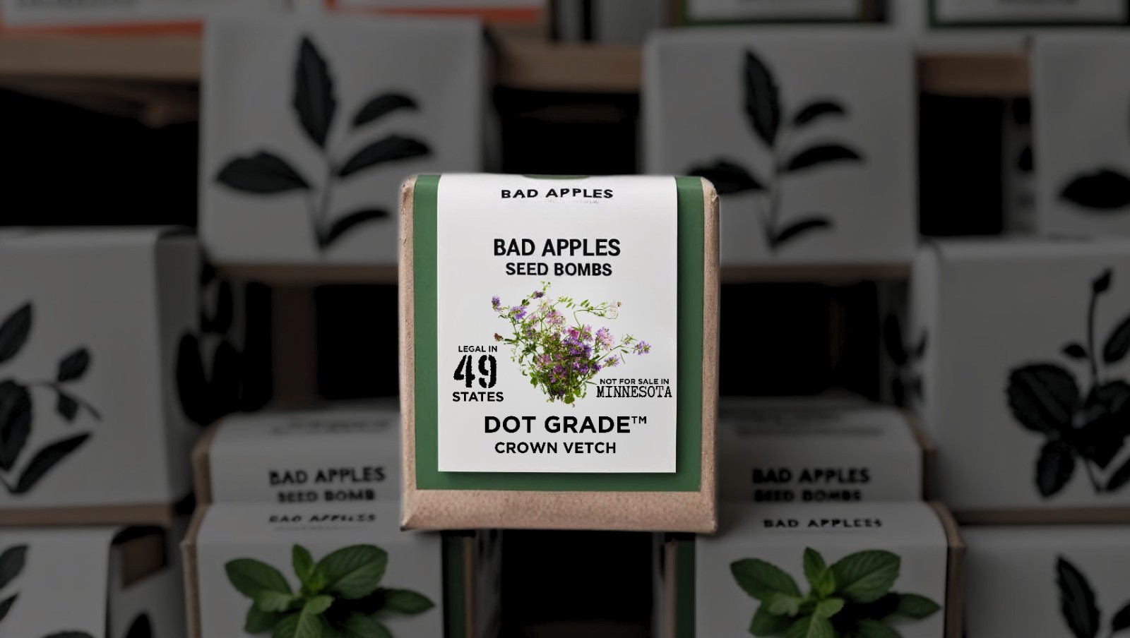 Bad Apples DOT Grade Crown Vetch Seed Bombs 49 STATE LEGAL! For Extreme Erosion!