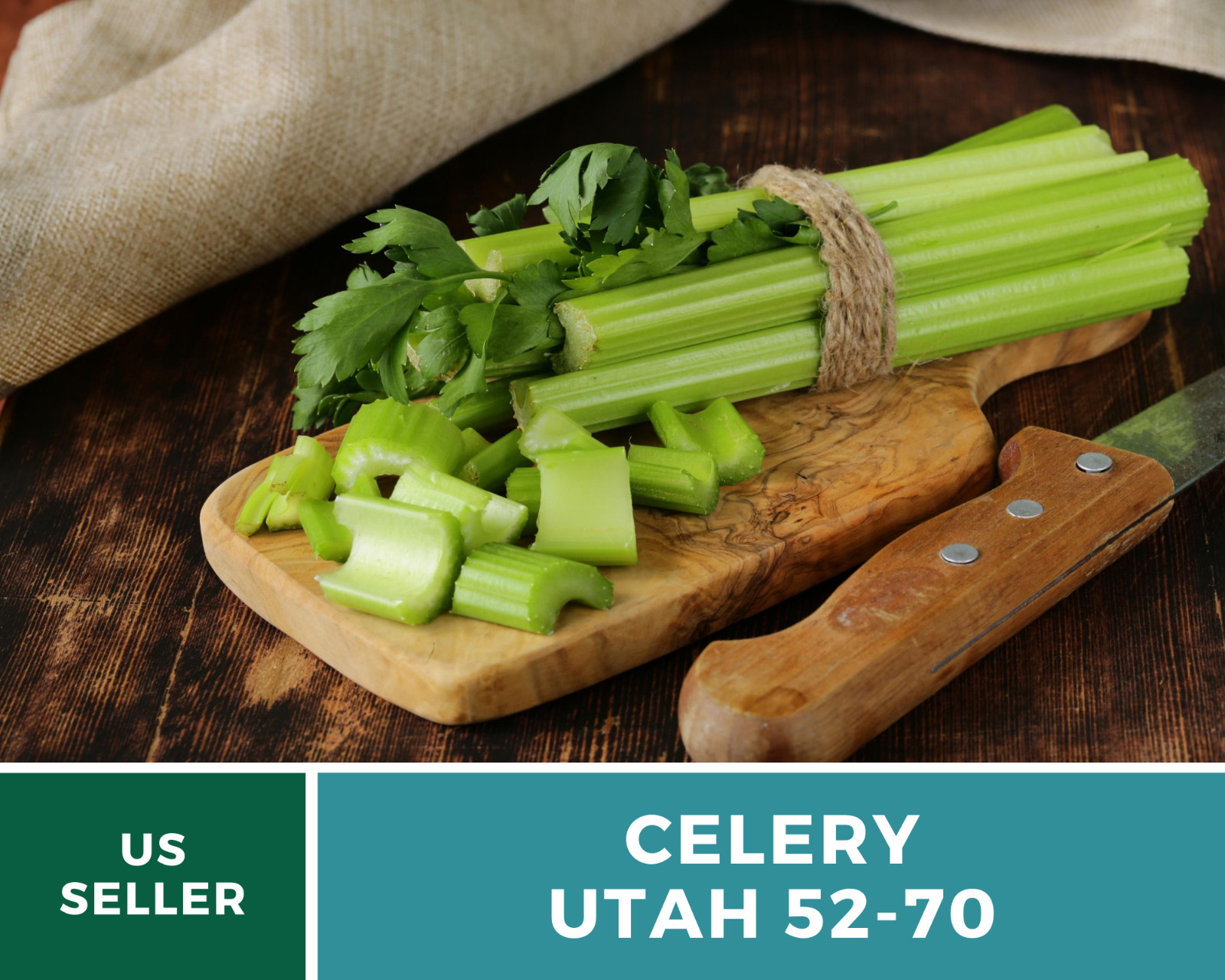 Celery, Utah 52-70 – 300 Seeds – Heirloom – Non GMO (Apium Graveolens)