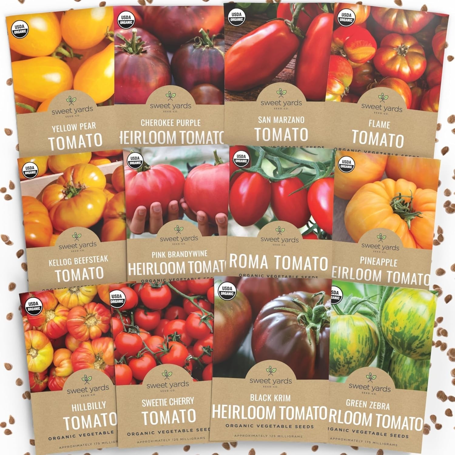 Vibrant Organic Tomato Seeds Variety Pack – 12 Non-GMO Picks for All Seasons
