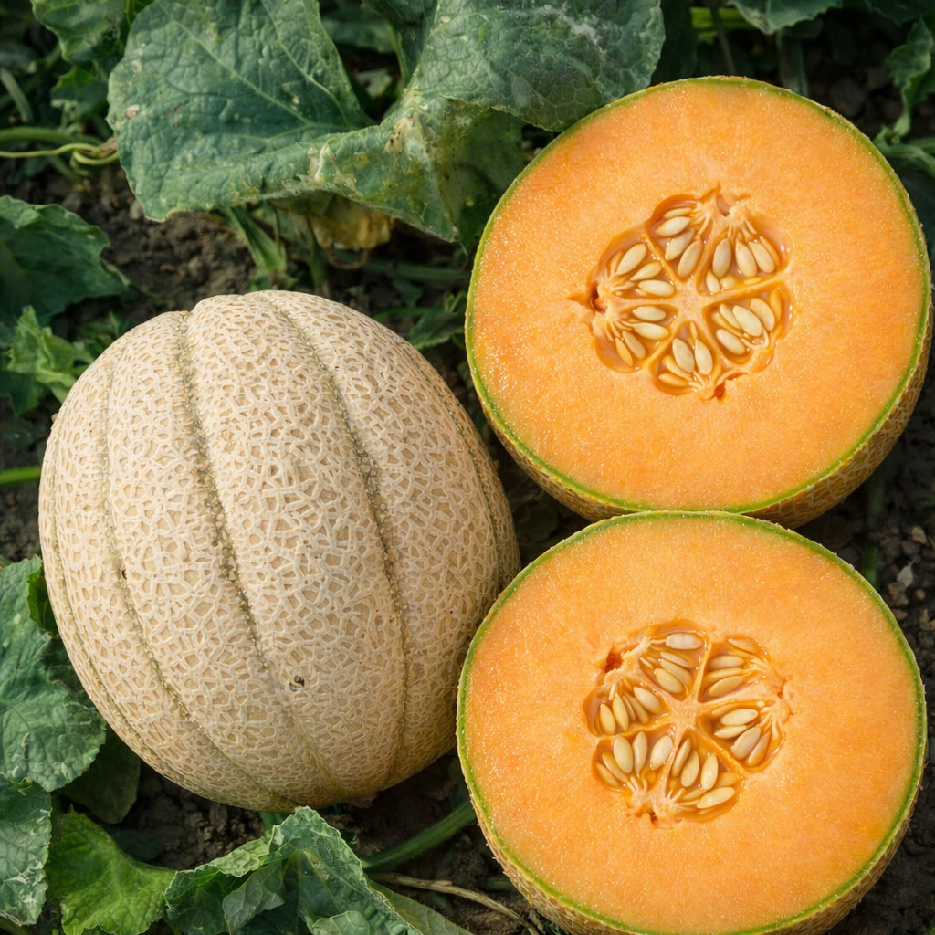 150 Eastern Style Heirloom Cantaloupe Seeds – 98% Germ – High Sugar Content