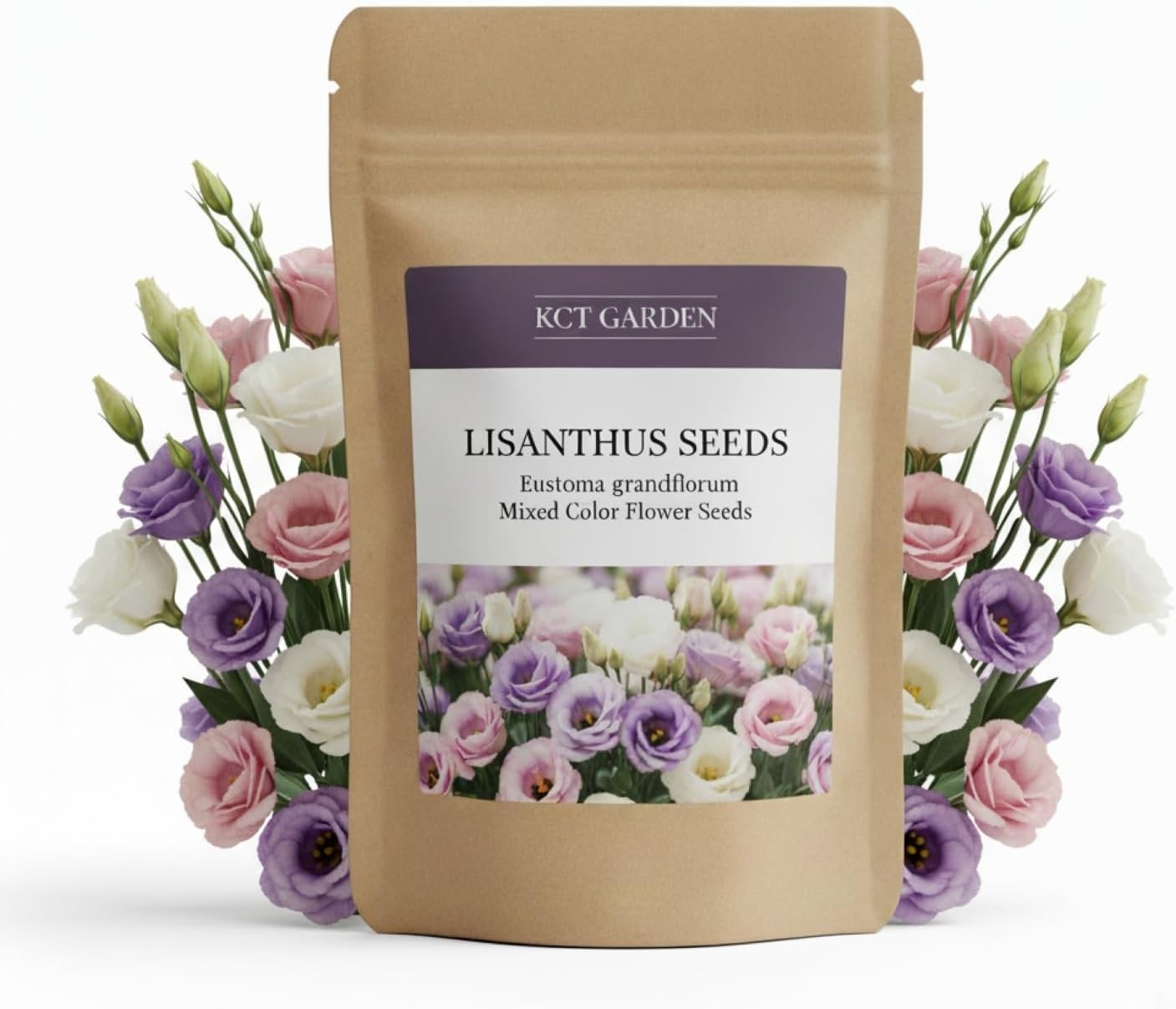 Vibrant Mixed Color Lisianthus Seeds – 100 Eustoma Grandiflorum for Blooming