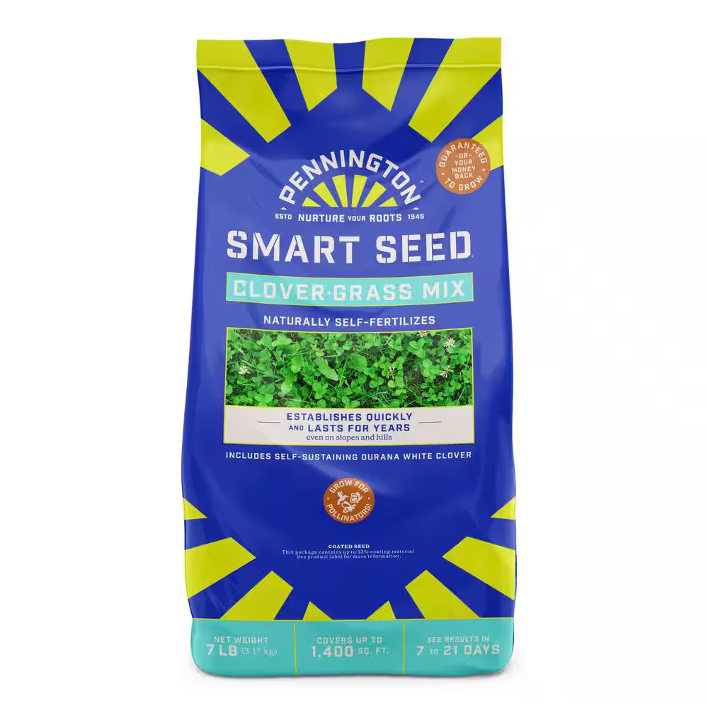 Smart Seed Clover & Grass Seed Mix, 7 lb, Low-Maintenance Free Ship NEW