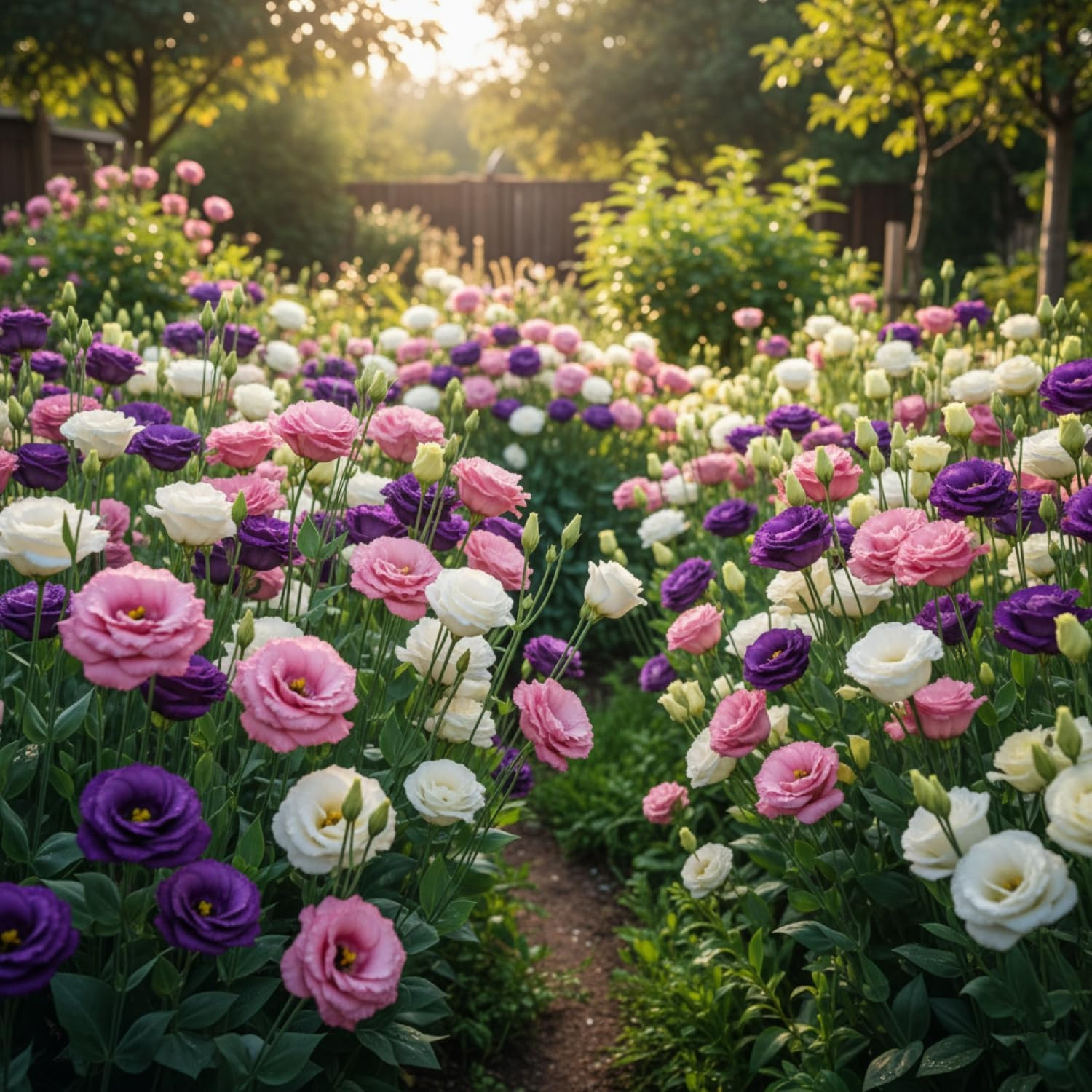 1000 Lisianthus Seeds for Planting, Mixed Color Eustoma Flower Seeds, Thornless