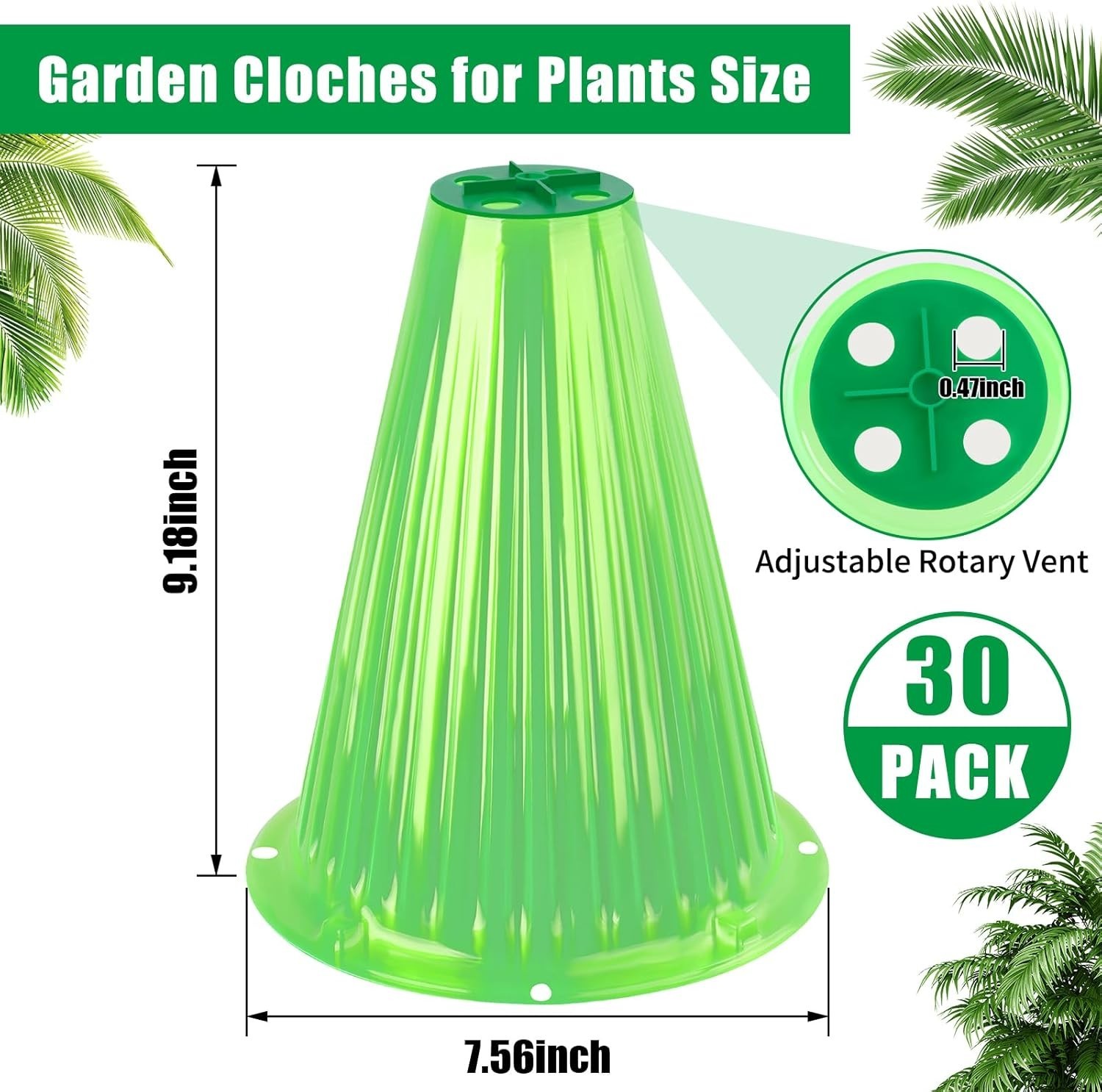 Multi-Functional 30 Pack Plant Cloches – Weather & Animal Protection Included