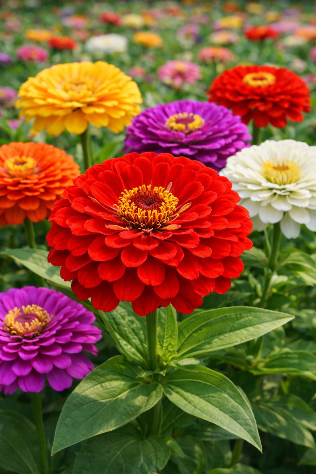 California Giant Zinnia Seeds King 5″ Flowers Multi Color