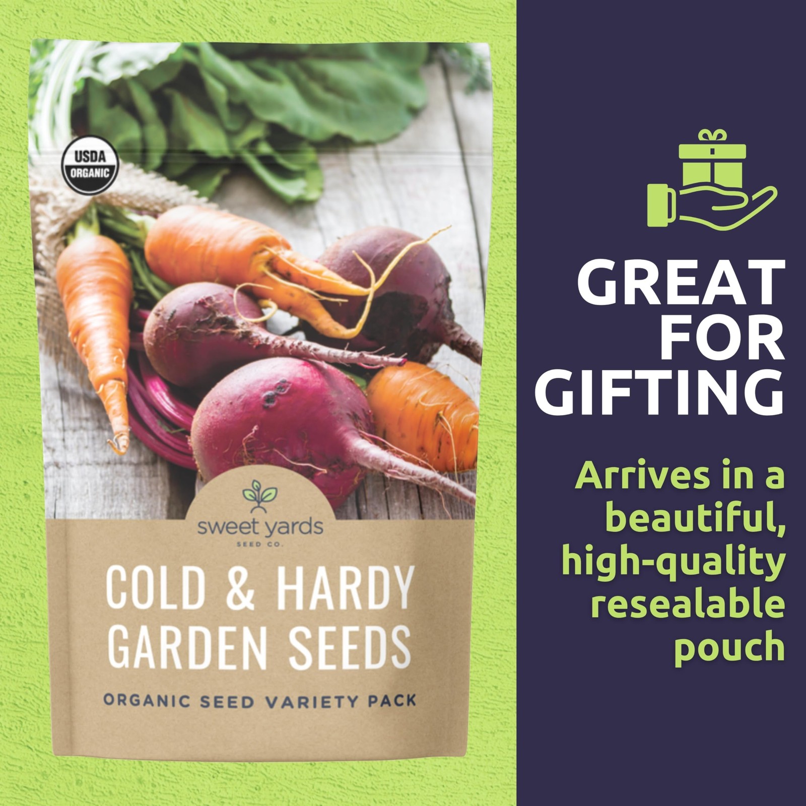 Organic Cold Hardy Fall & Winter Seeds Variety Pack – 10 Individual Packs – 2…