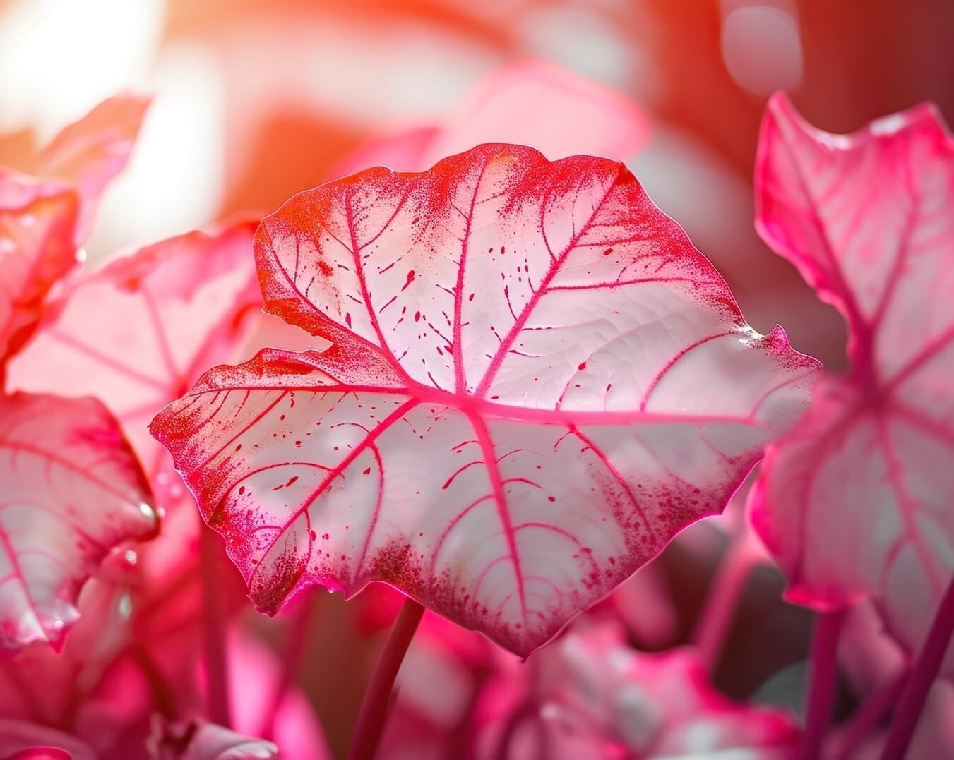 6 Sweetheart Caladium Bulbs for Planting – Perennial Hosta, Elephant Ears, Fancy