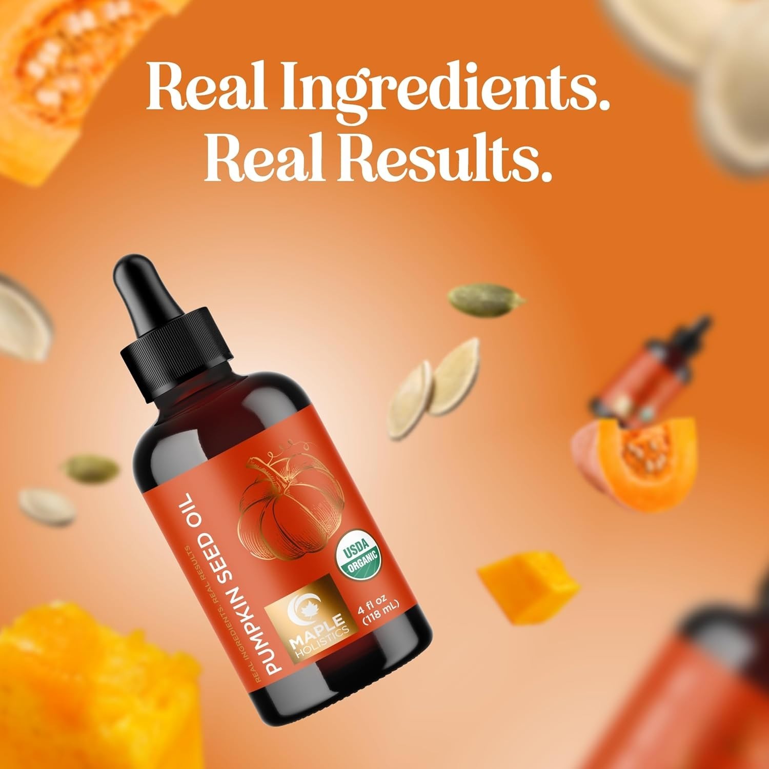 Virgin Cold-Pressed Pumpkin Seed Oil 4oz – Organic Moisturizer & Hair Booster
