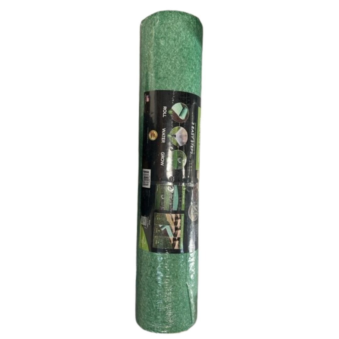 2pk – Growtrax Grass Seed Mat, Year Round Green – 100 Sq Ft Big Rolls