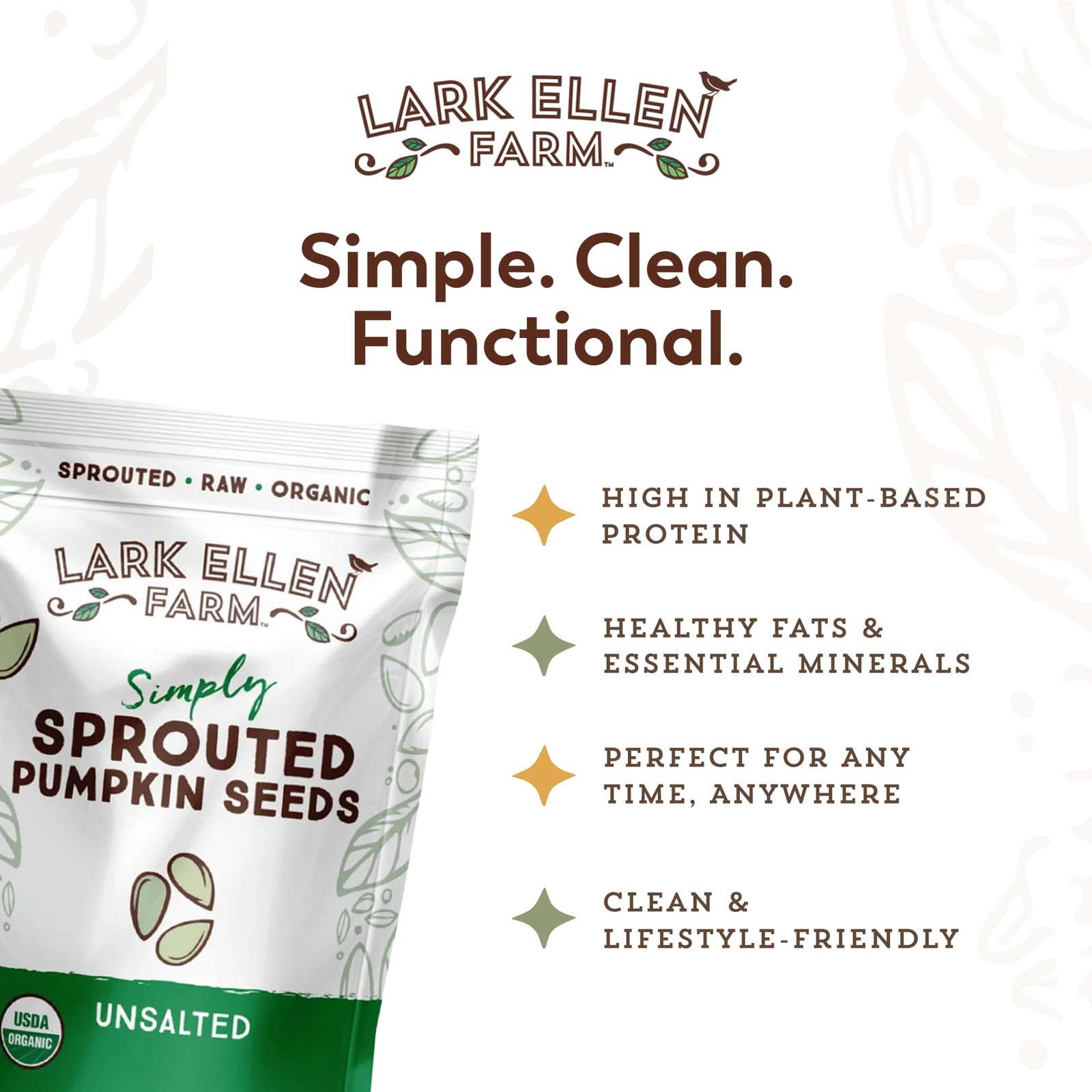 Sprouted Organic Pumpkin Seeds – Raw, Unsalted, AirDried Pepitas for Snacking…