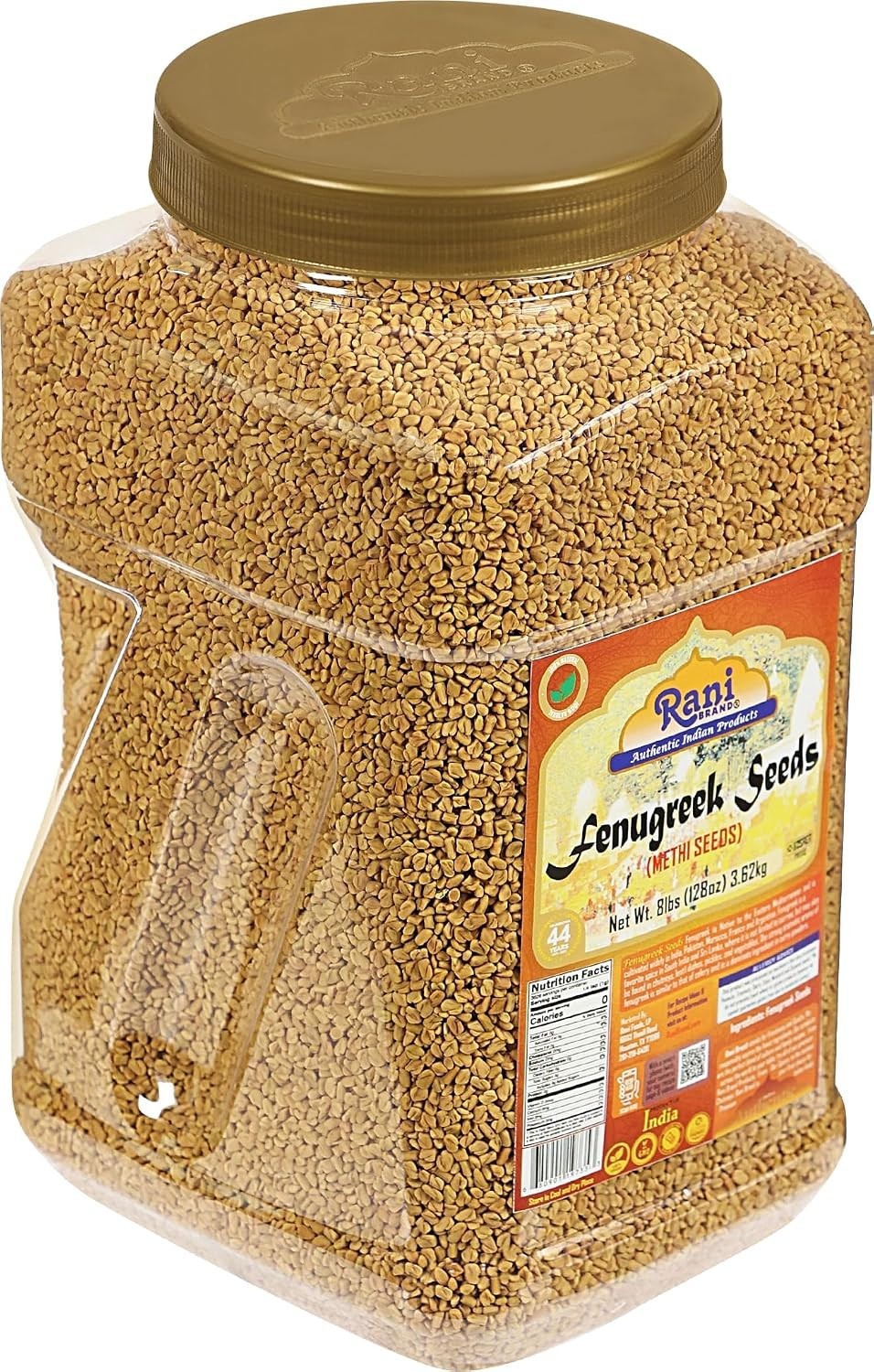 Rani Fenugreek Methi Seeds Whole 128oz Bulk Jar