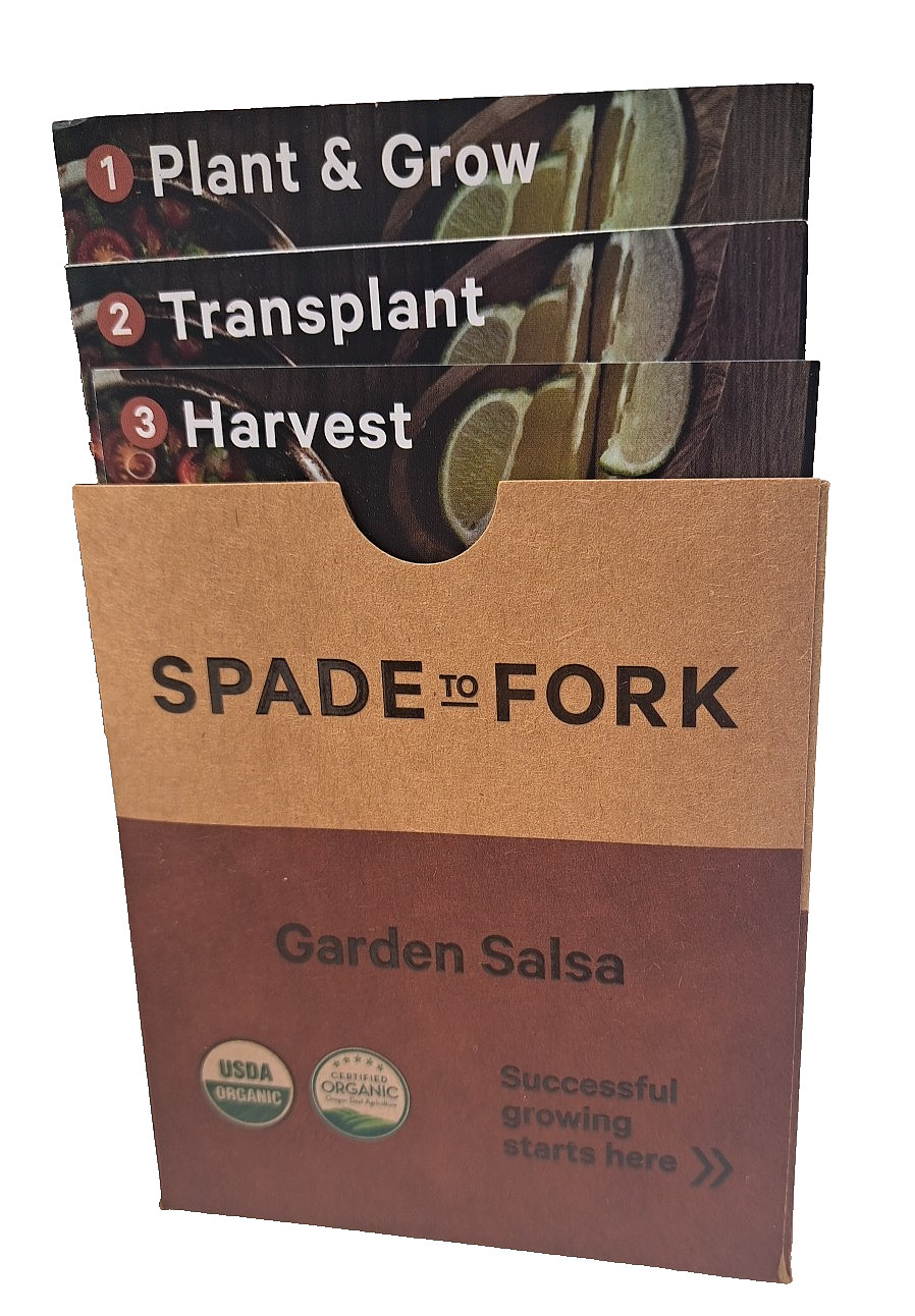 Organic Herb Garden Salsa Varity Spade to Fork Culinary Home Garden Kit READ