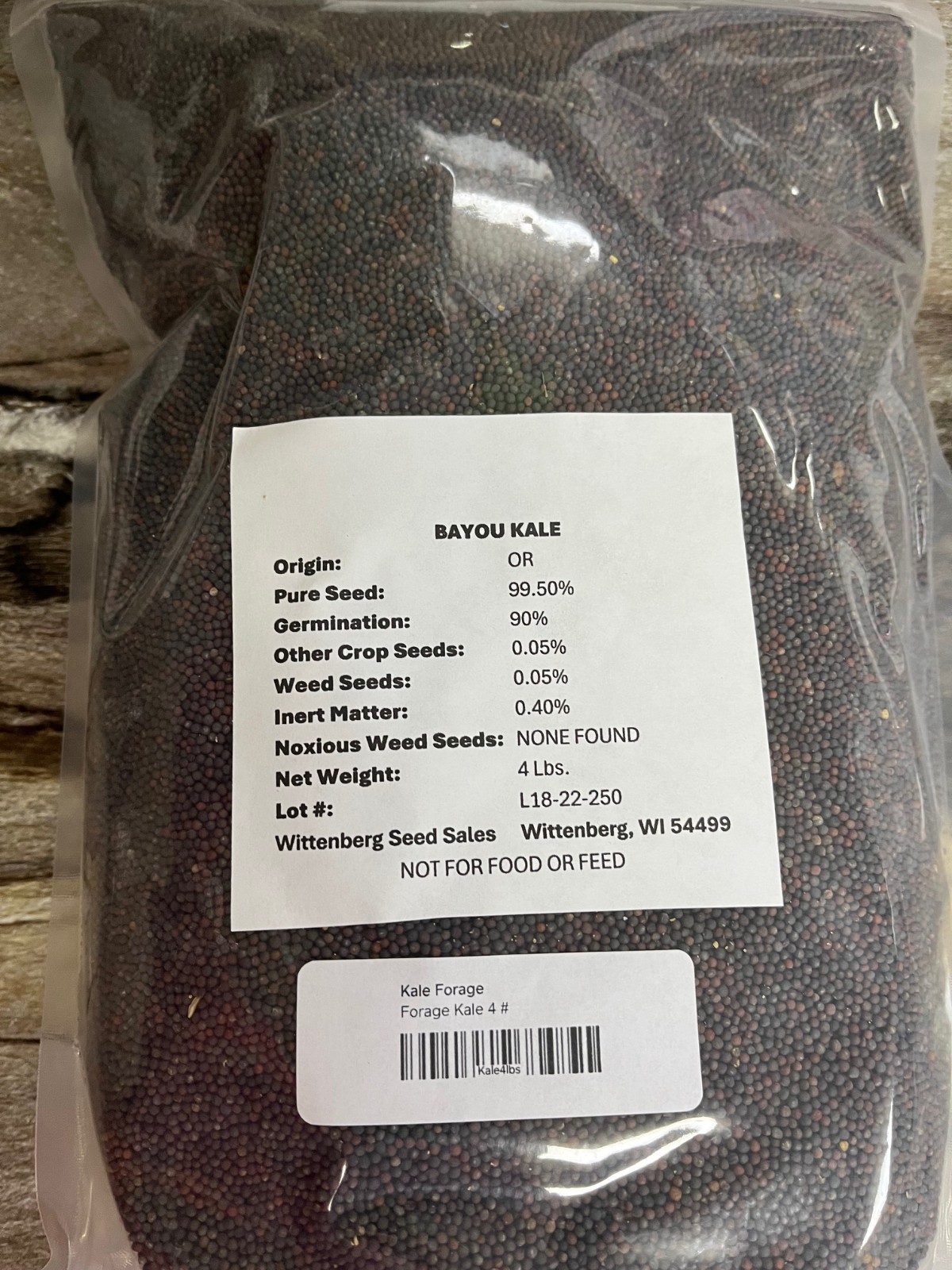 4 lbs Forage Kale – Deer Food Polt / Wildlife Seed – Brassica