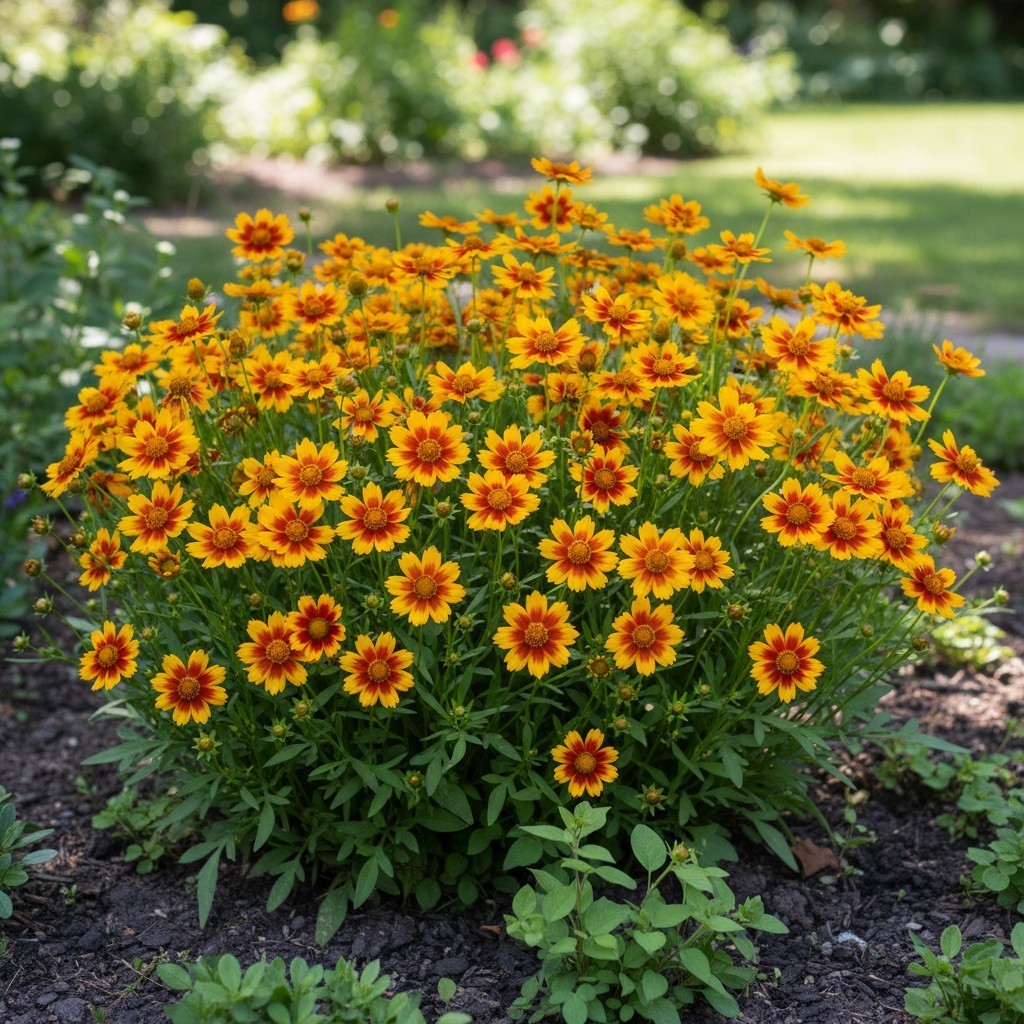 500 Coreopsis Tinctoria Seeds – Vibrant Bicolor Flowers for Easy Planting