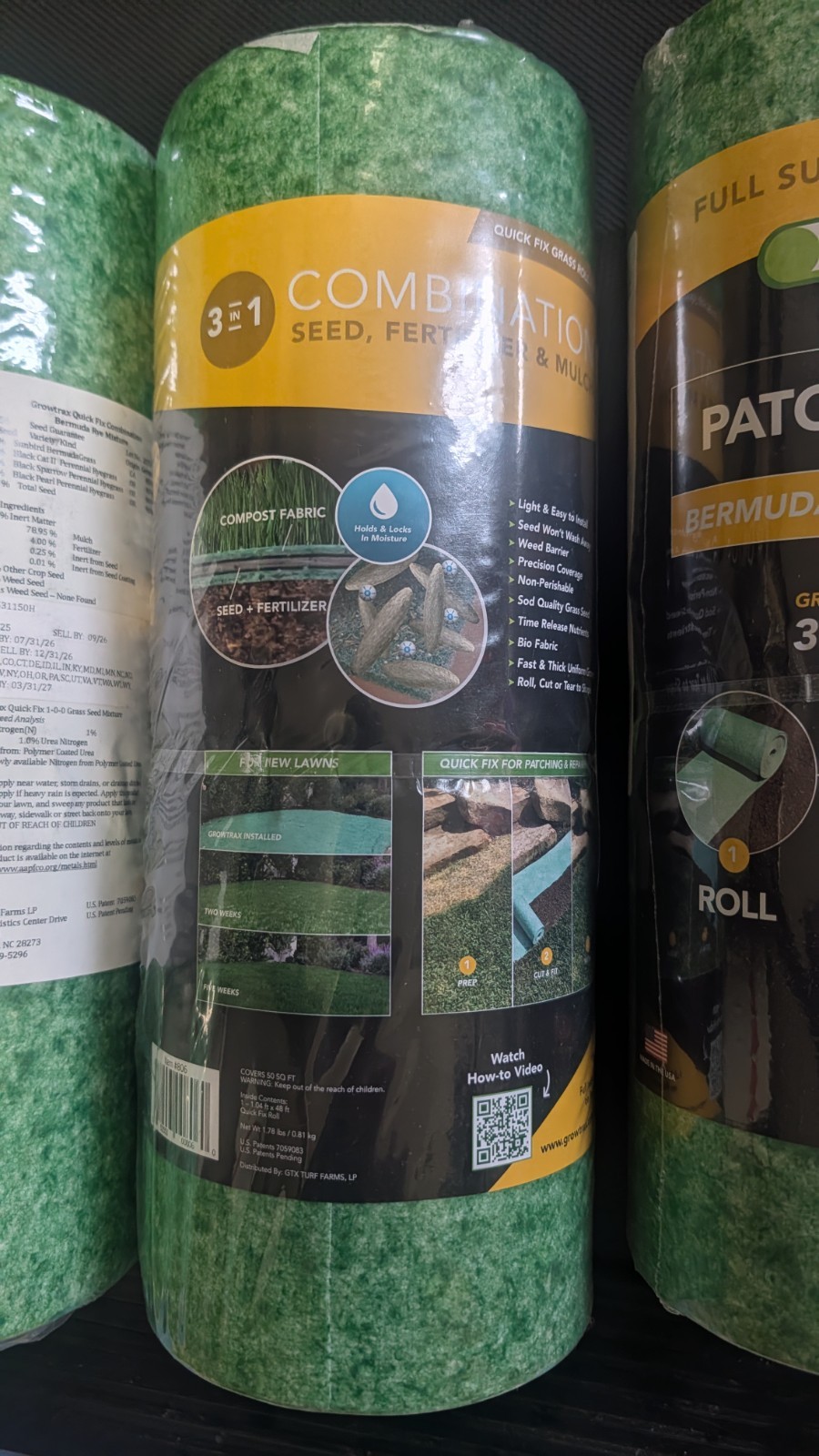 Growtrax Fast Growing Bermuda Rye Grass Lawn Seed Mix, Warm Climate, Full Sun