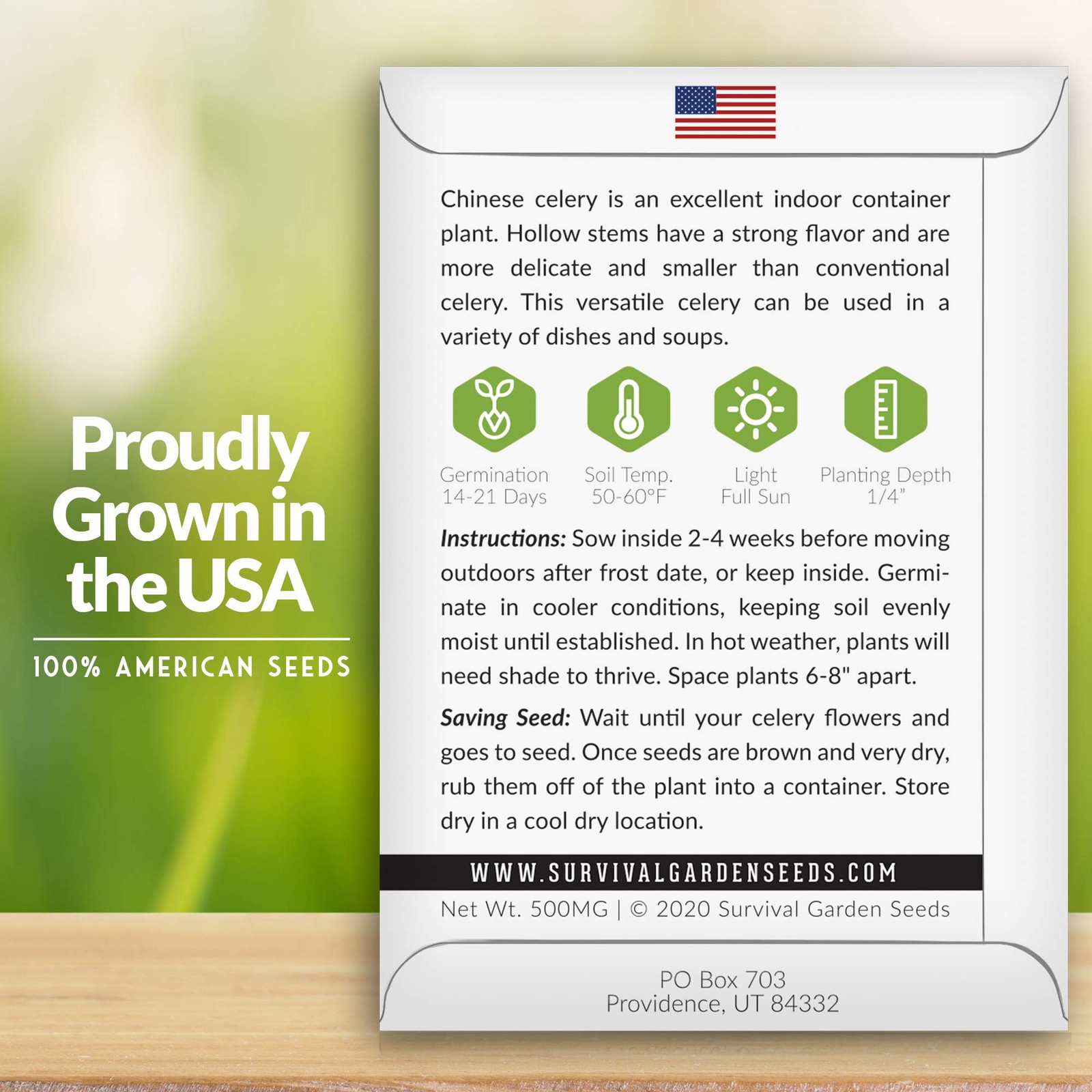 Chinese Celery Seeds for Planting – 1 Packet with Instructions to Grow Asian …