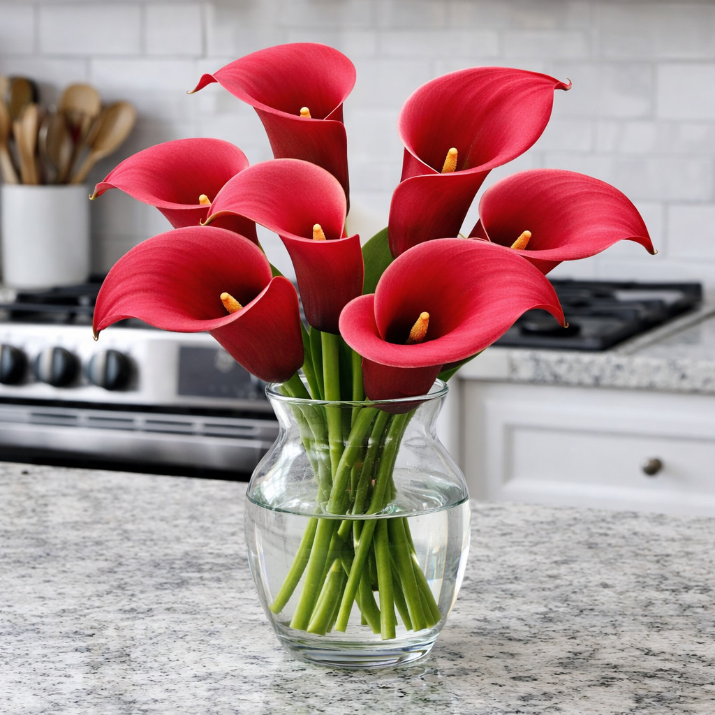 Majestic Red Calla Lily Rhizomes – Premium Flower Bulbs for Planting (3 Bulbs)