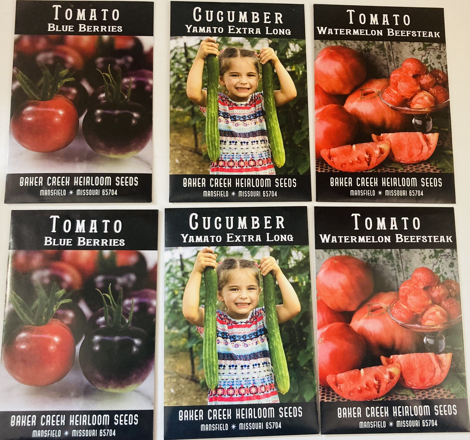 100+ Count Seeds ~ Heirloom NON-GMO Garden Tomatoes & Cucumbers ~ High Quality